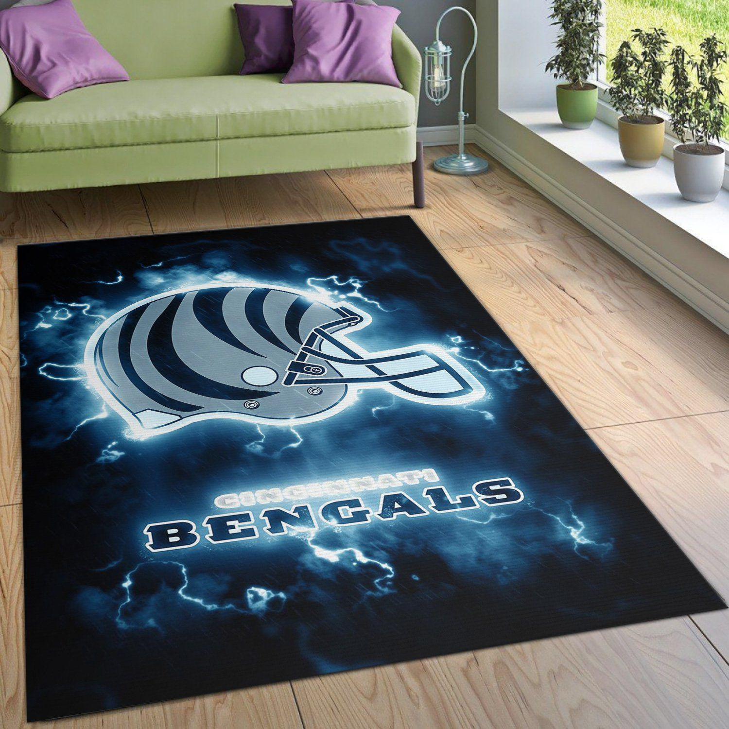 Cincinnati Bengals Nfl Area Rug For Christmas Bedroom Rug Home Decor Floor Decor - Indoor Outdoor Rugs