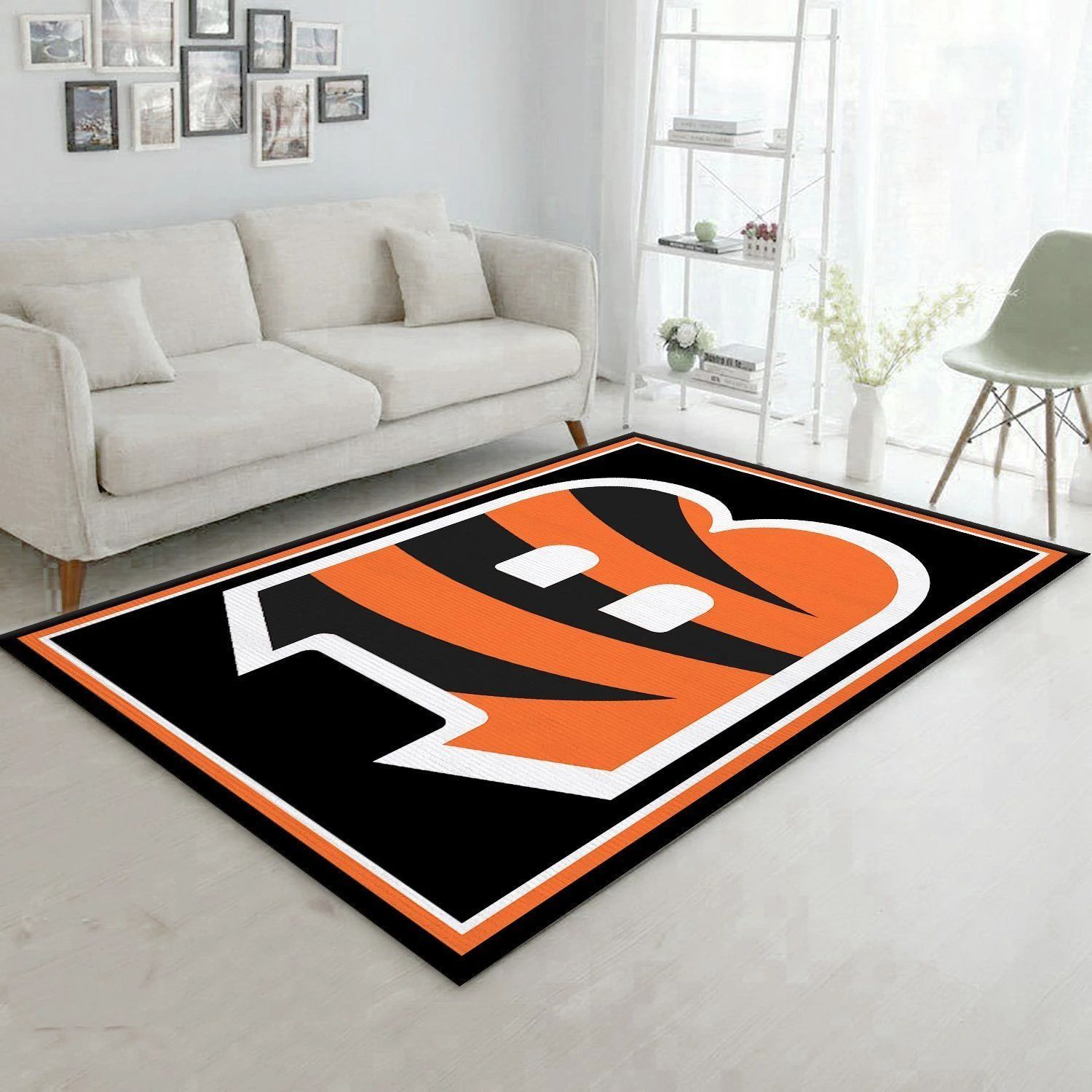 Cincinnati Bengals rug Football rug Floor Decor The US Decor - Indoor Outdoor Rugs