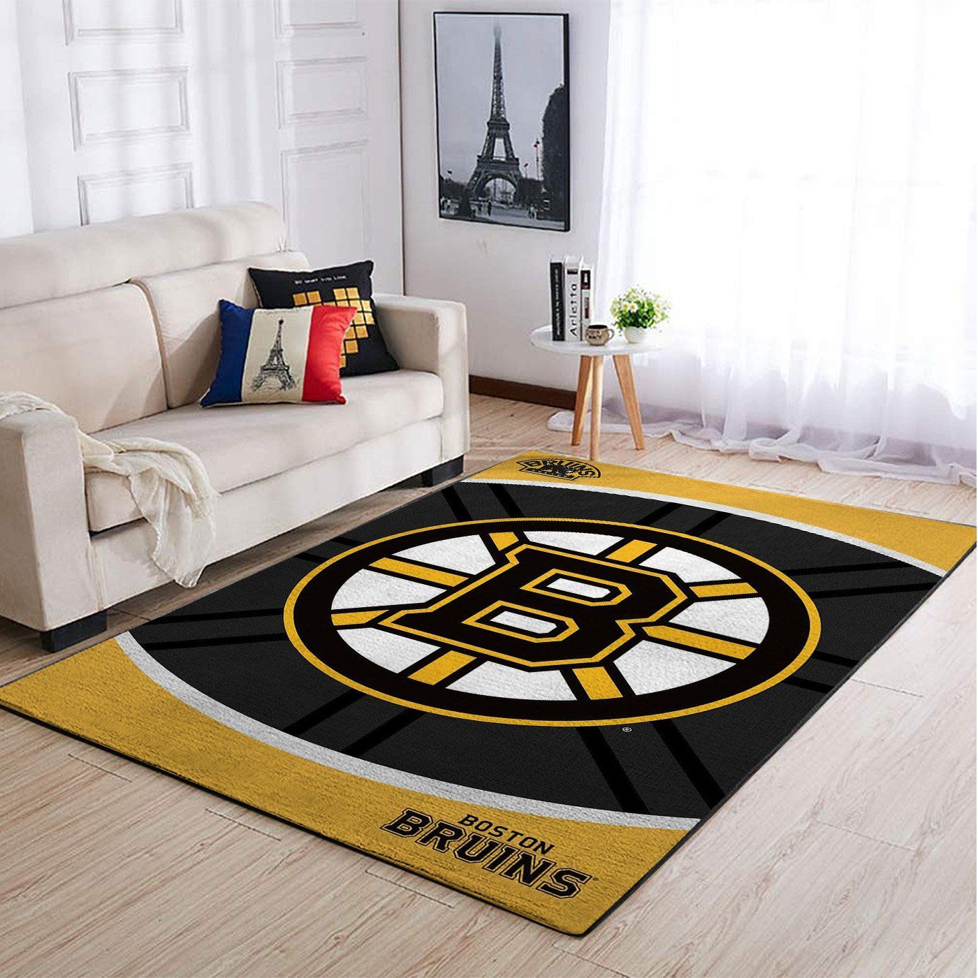 Boston Bruins Nhl Team Logo Style Nice Gift Home Decor Rectangle Area Rug - Indoor Outdoor Rugs