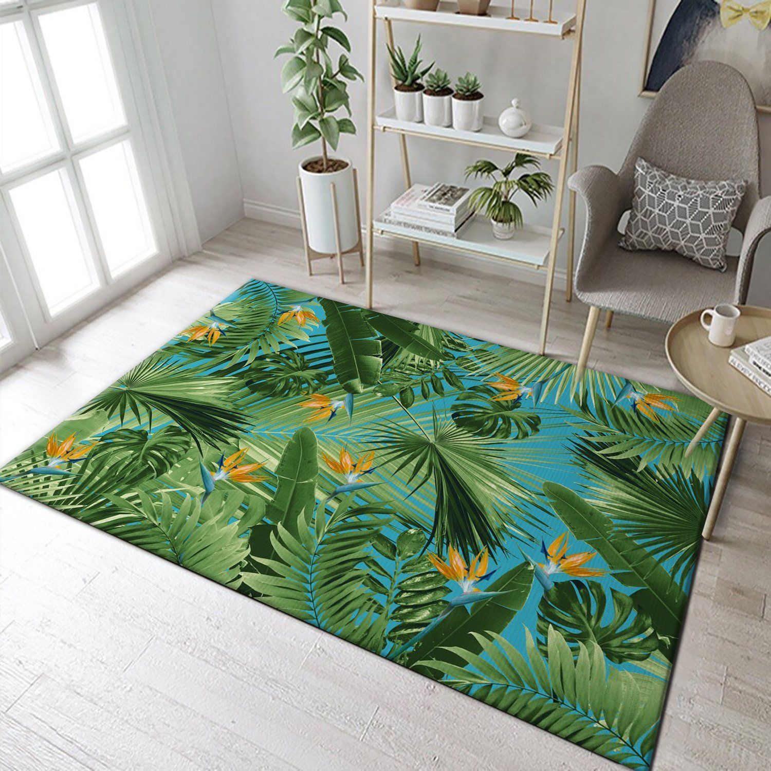 Bird Of Paradise Jungle 1 Area Rug Carpet, Living room and bedroom Rug, Home Decor Floor Decor - Indoor Outdoor Rugs