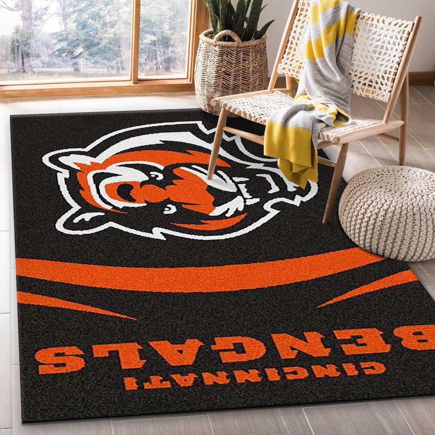 Nfl Cincinnati Bengals Area Rug Carpet, Bedroom Rug, Christmas Gift US Decor - Indoor Outdoor Rugs