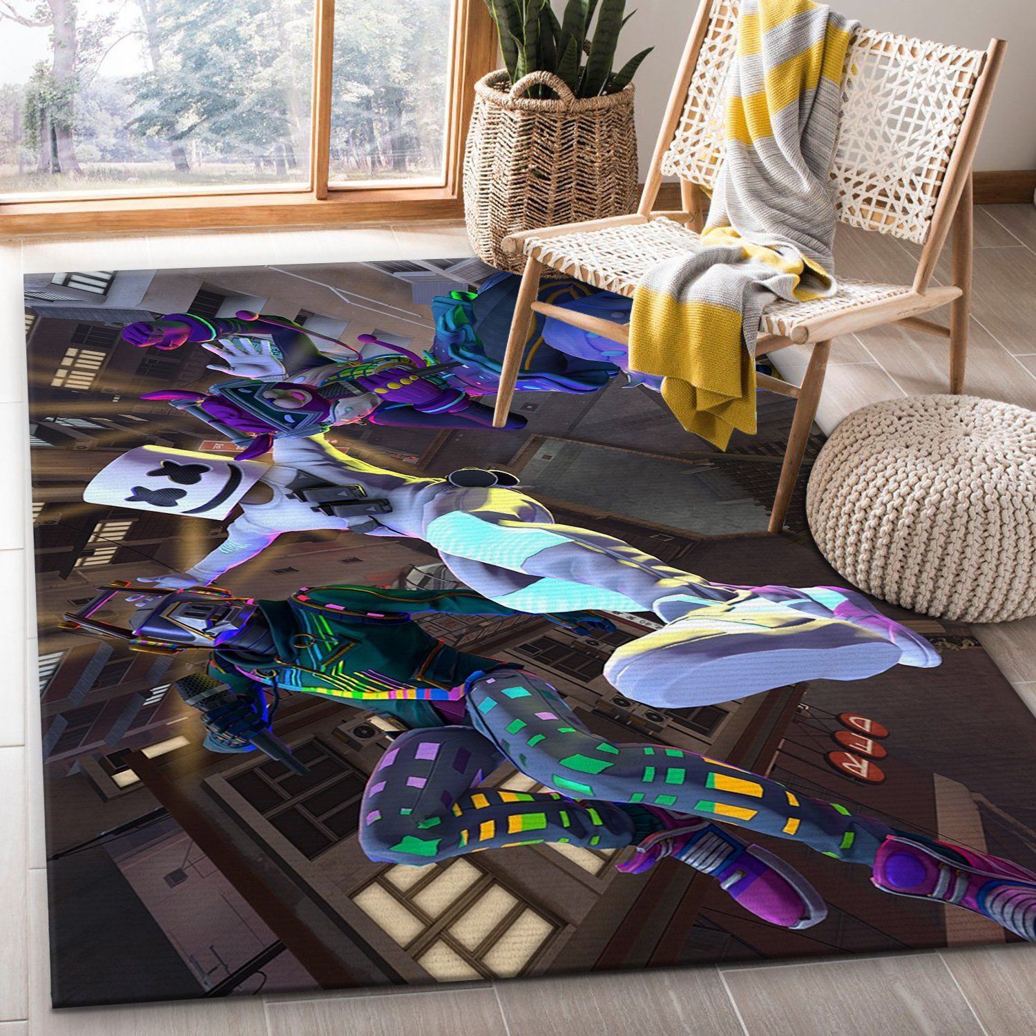 Fortnite Gaming Area Rug Living Room Home Decor Floor Decor - Indoor Outdoor Rugs