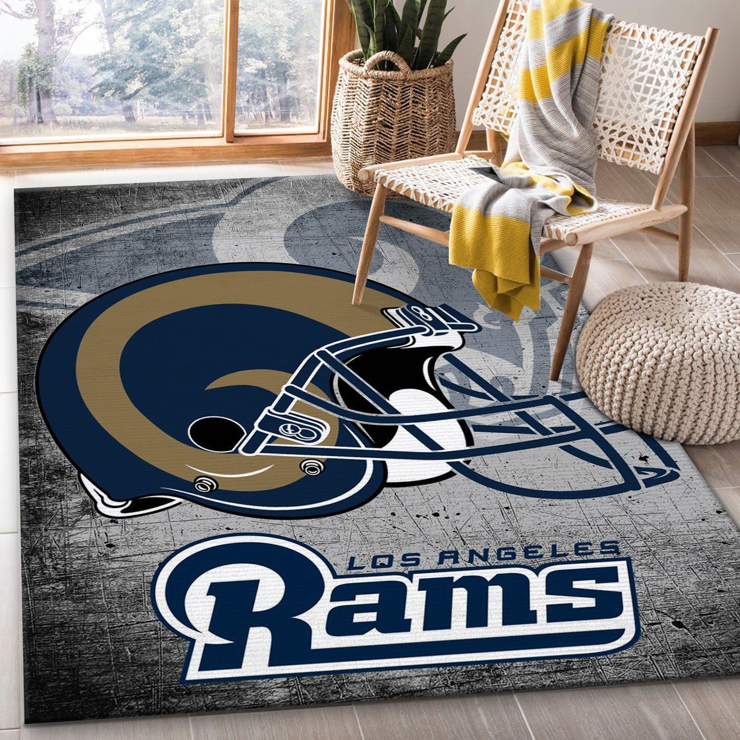 Los Angeles Rams Football Nfl Football Team Area Rug For Gift Bedroom Rug Christmas Gift US Decor - Indoor Outdoor Rugs