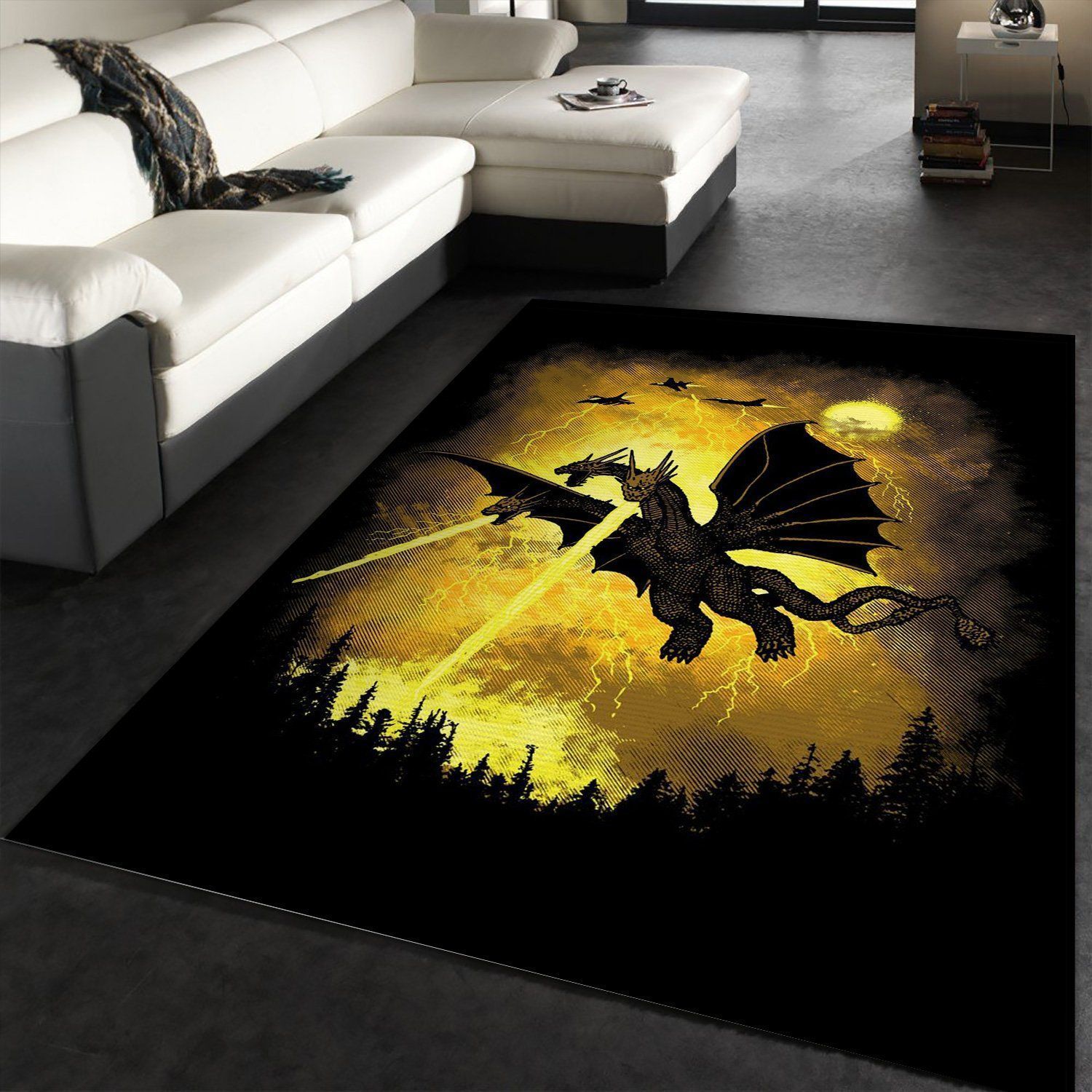 Dragon King Area Rug, Bedroom, Christmas Gift US Decor - Indoor Outdoor Rugs