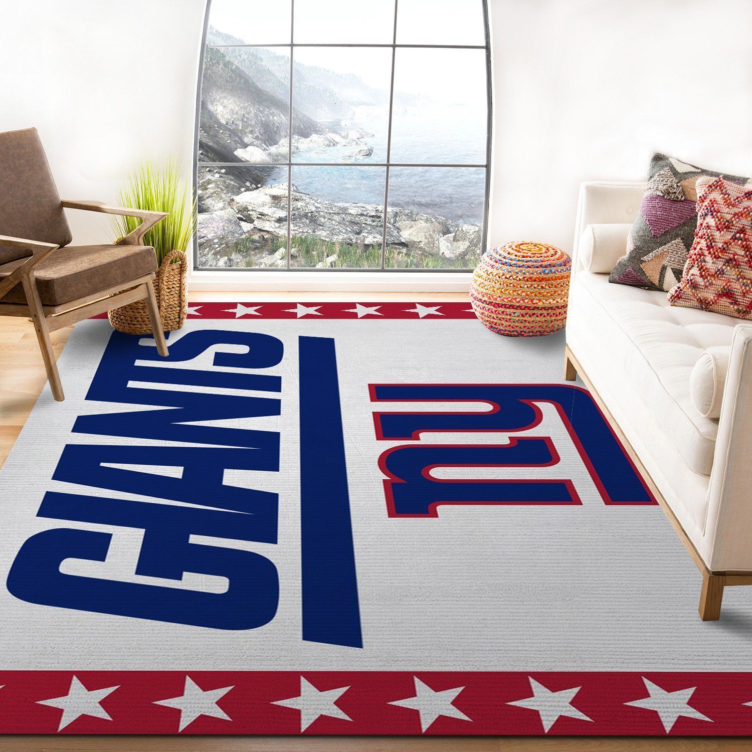 New York Giants Banner Nfl Logo Area Rug For Gift Living Room Rug US Gift Decor - Indoor Outdoor Rugs