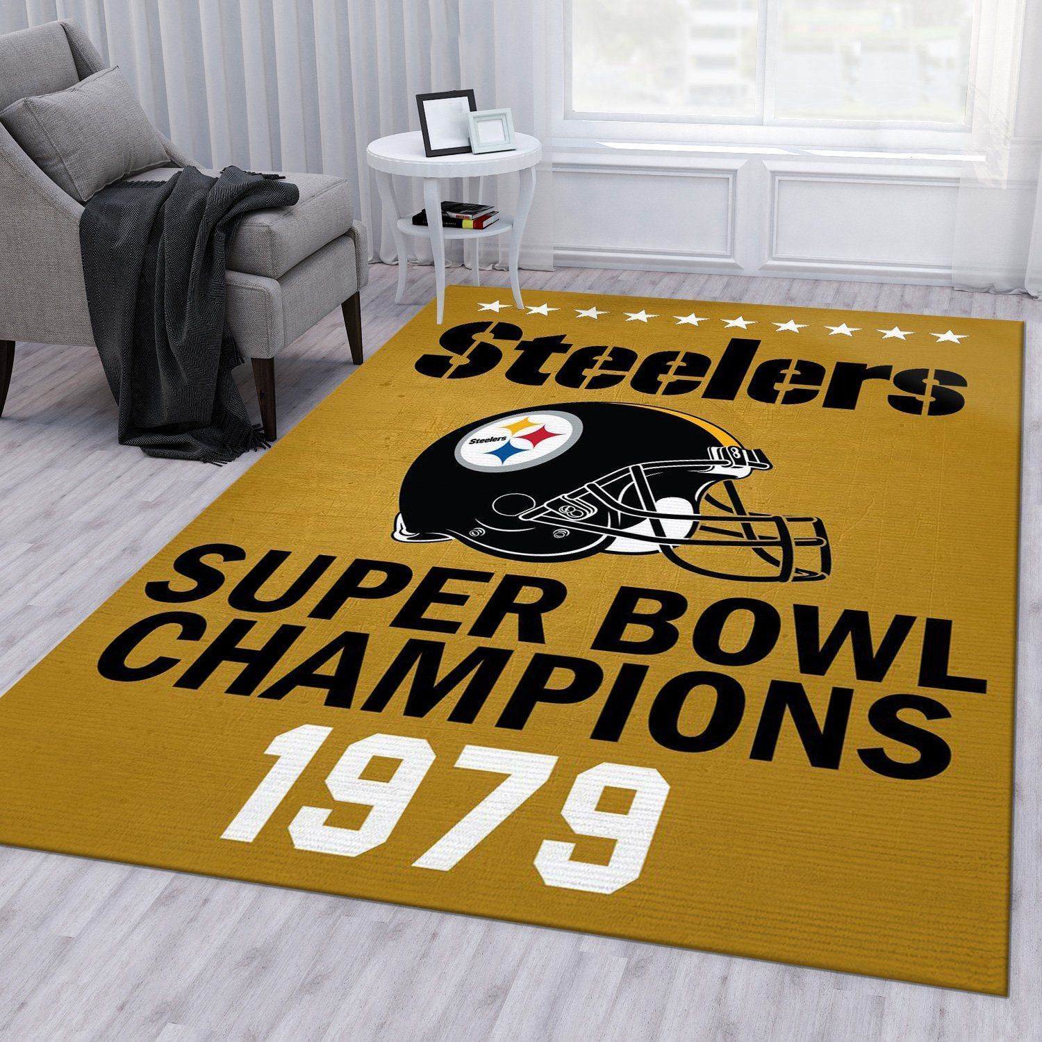 Pittsburgh Steelers 1979 Nfl Rug Bedroom Rug Home Decor Floor Decor - Indoor Outdoor Rugs