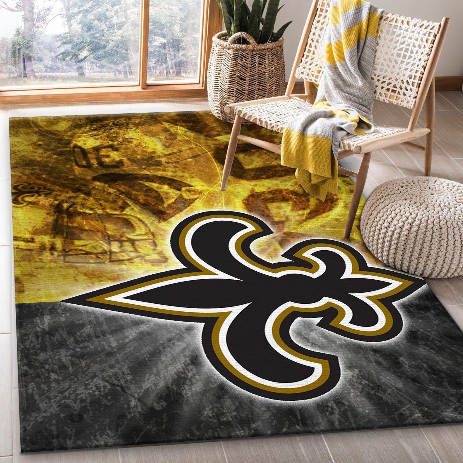 New Orleans Saints Area Rug NFL Football Floor Decor 191007 - Indoor Outdoor Rugs