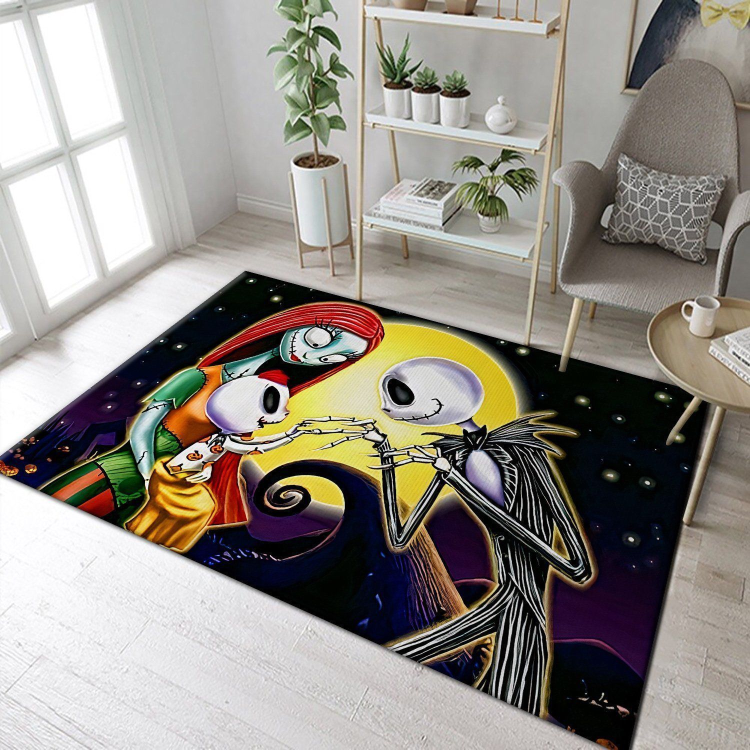 The nightmare before christmas Jack skellington family Area rug The US Decor - Indoor Outdoor Rugs