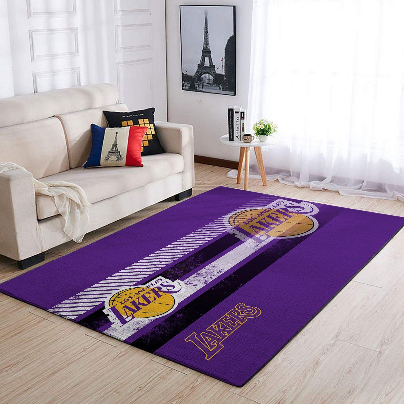 Los Angeles Lakers Nba Team Logo Nice Gift Home Decor Rectangle Area Rug - Indoor Outdoor Rugs