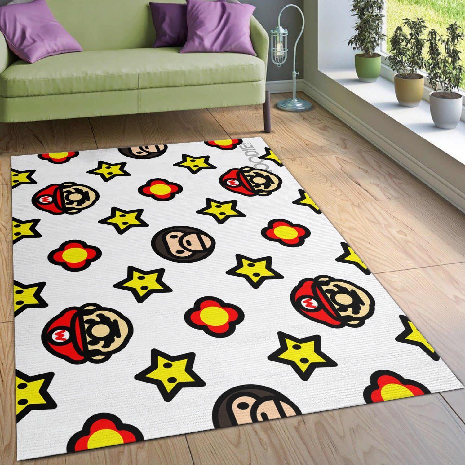 Bape Ver4 Area Rug Bedroom Rug Home Decor Floor Decor - Indoor Outdoor Rugs