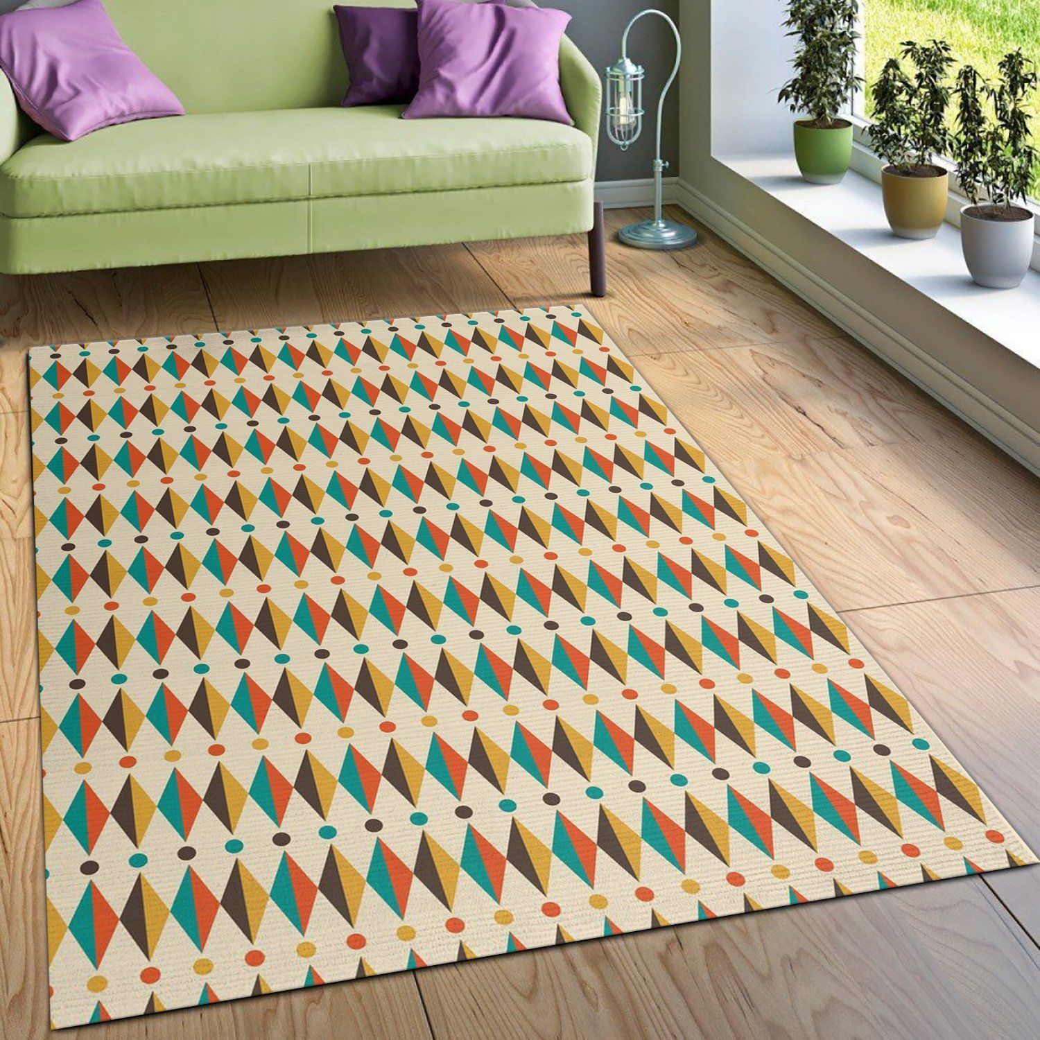 Midcentury Pattern 09 Area Rug For Christmas, Living Room Rug, US Gift Decor - Indoor Outdoor Rugs