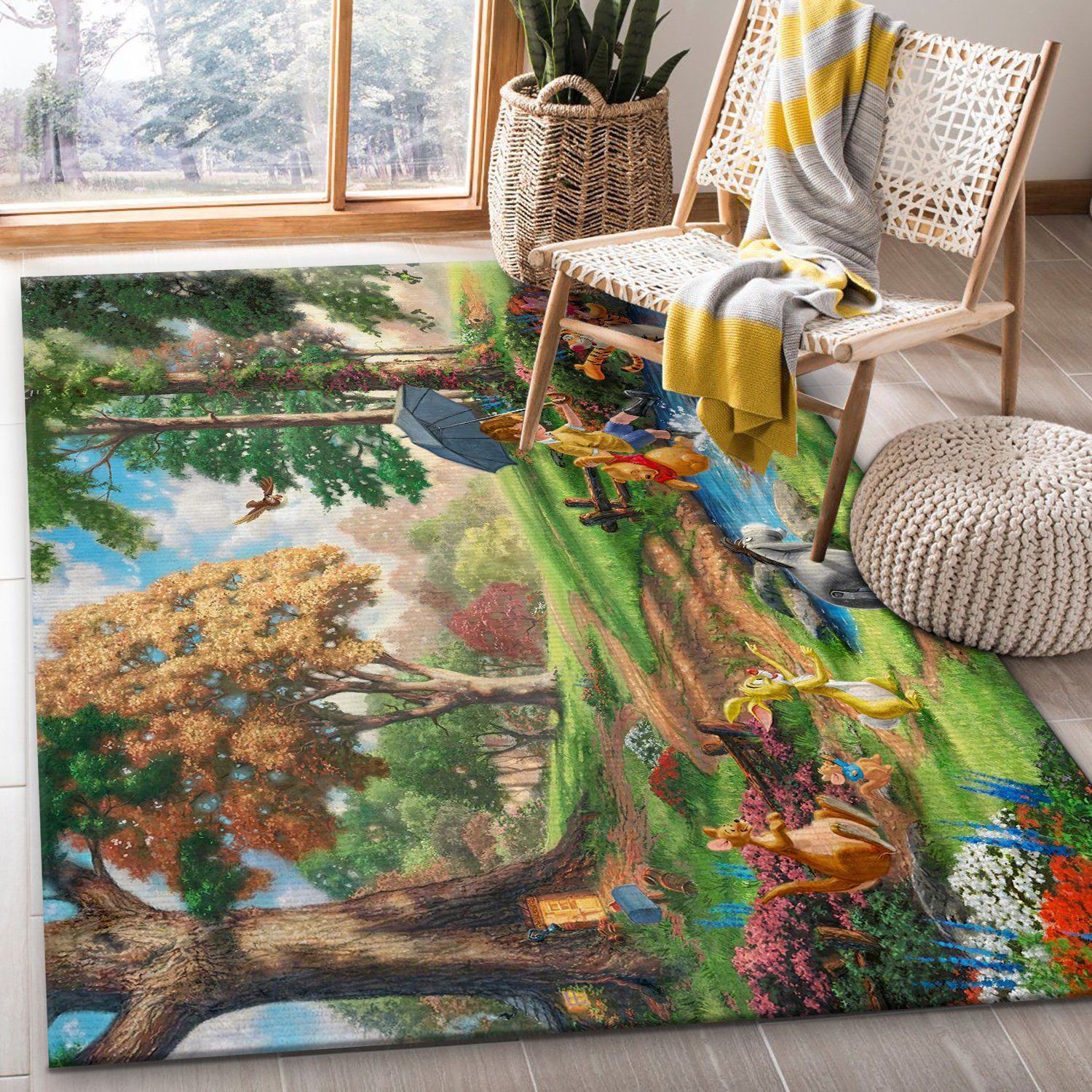 Winnie the Pooh Area Rug Disney Character Floor Decor The US Decor - Indoor Outdoor Rugs