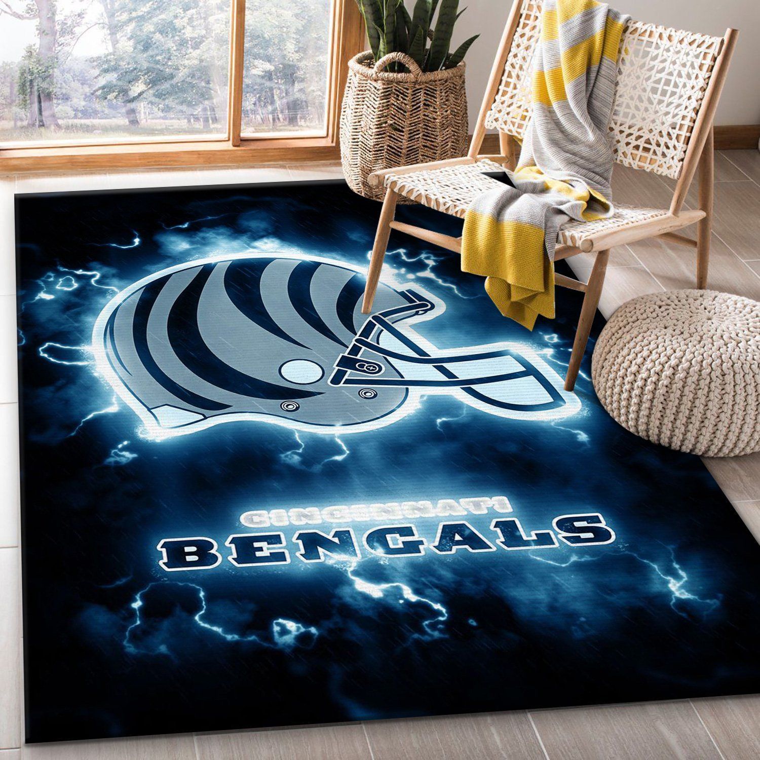 Cincinnati Bengals Nfl Area Rug For Christmas Bedroom Rug Home Decor Floor Decor - Indoor Outdoor Rugs