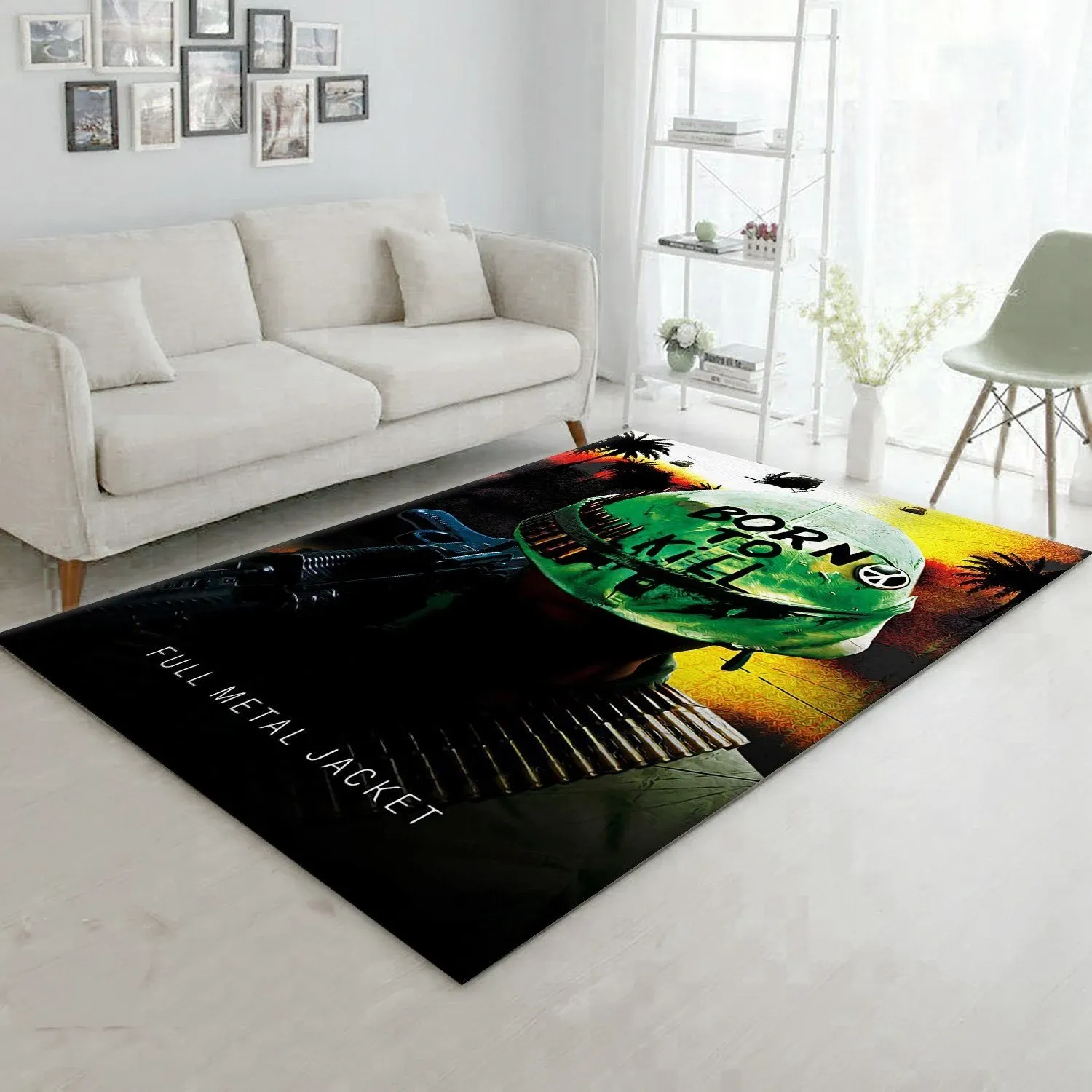 Full Metal Jacket Rug Art Painting Movie Rugs Home Decor Floor Decor - Indoor Outdoor Rugs