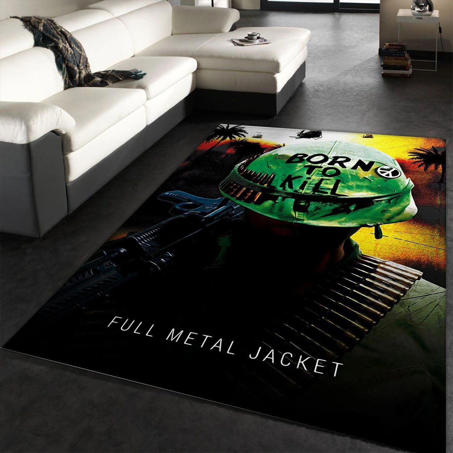 Full Metal Jacket Rug Art Painting Movie Rugs Home Decor Floor Decor - Indoor Outdoor Rugs