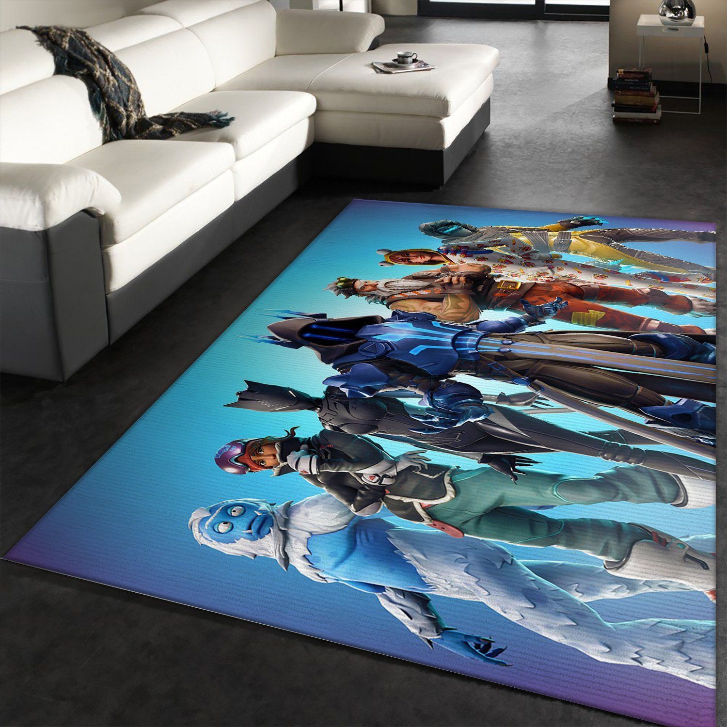 Fortnite Gaming Area Rug Living Room Family Gift US Decor - Indoor Outdoor Rugs