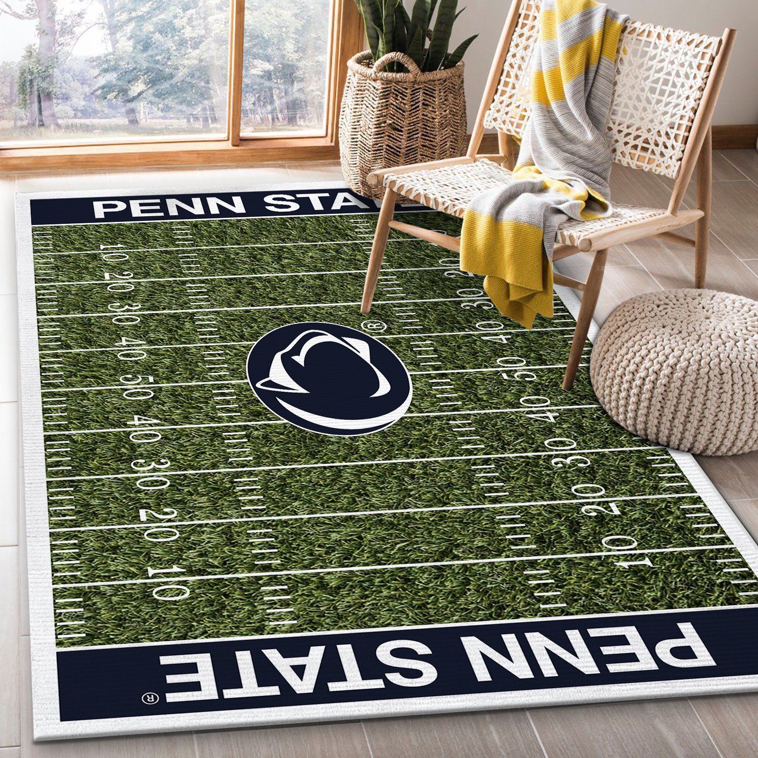 Nfl Football Penn State Nittany Lions Home Field Area Rug Home Decor - Indoor Outdoor Rugs