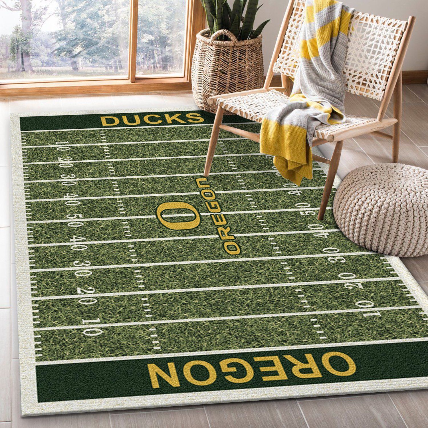 College Oregon NFL Team Logo Area Rug, Kitchen Rug, Christmas Gift US Decor - Indoor Outdoor Rugs