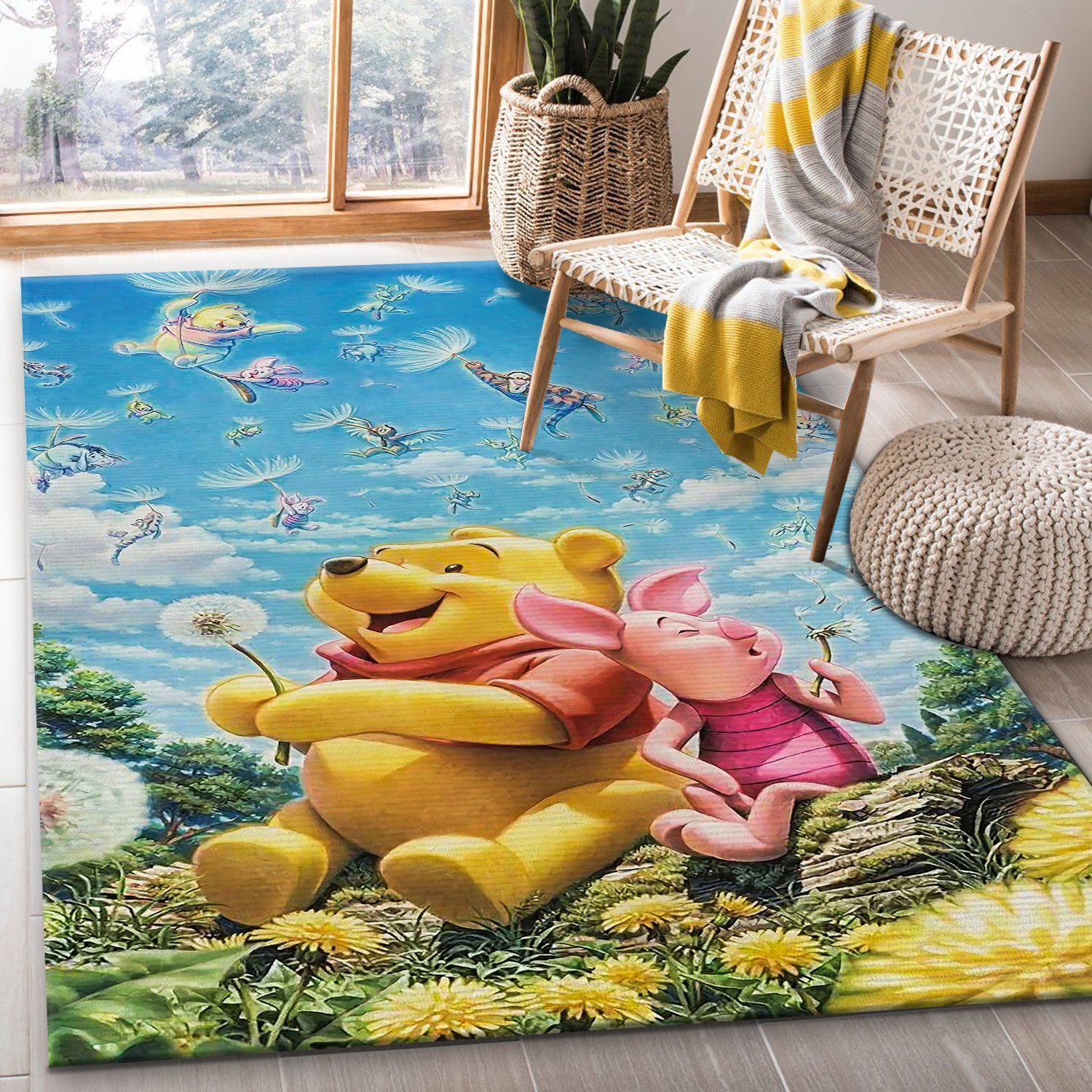 Pooh Piglet Area Rugs Living Room Carpet Local Brands Floor Decor The US Decor - Indoor Outdoor Rugs