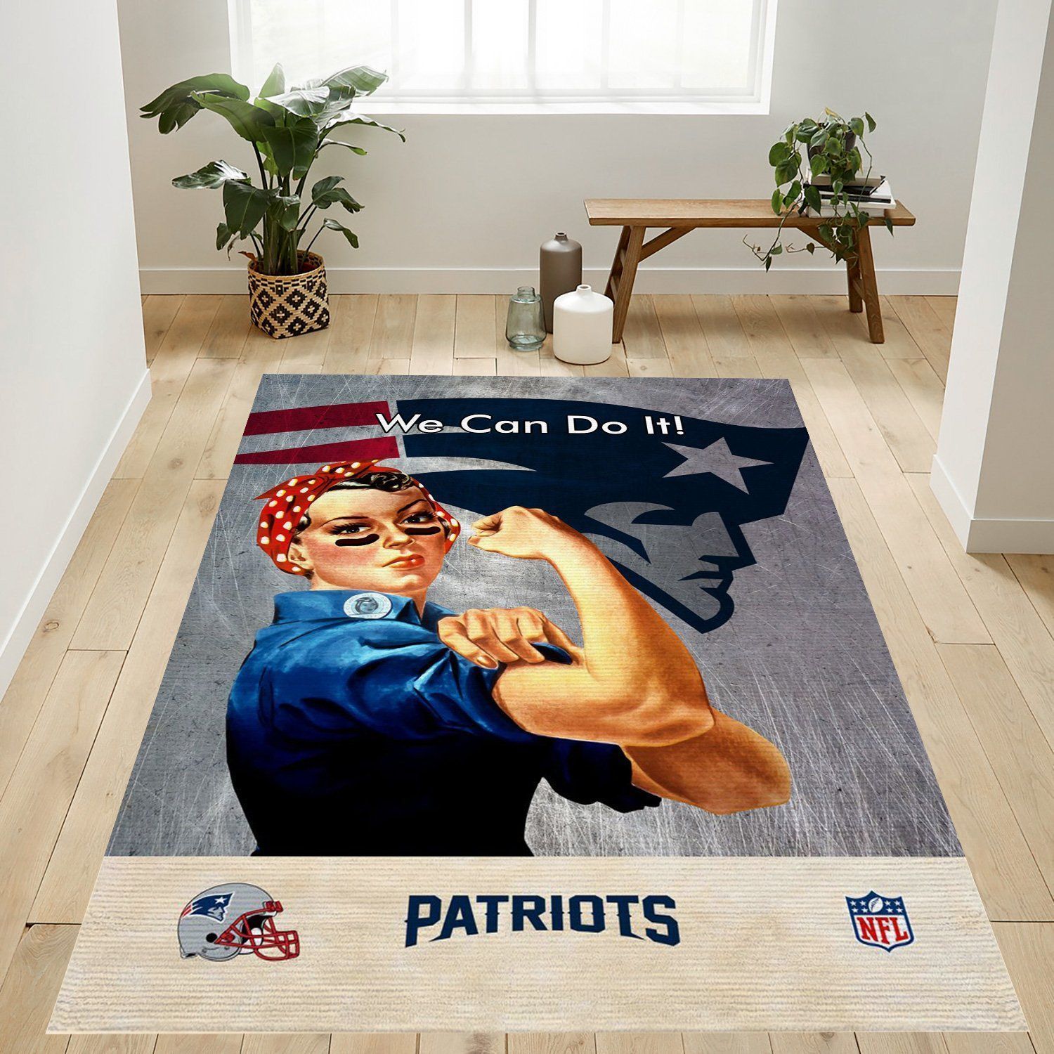 New England Patriots Nfl Area Rug Living Room Rug US Gift Decor - Indoor Outdoor Rugs