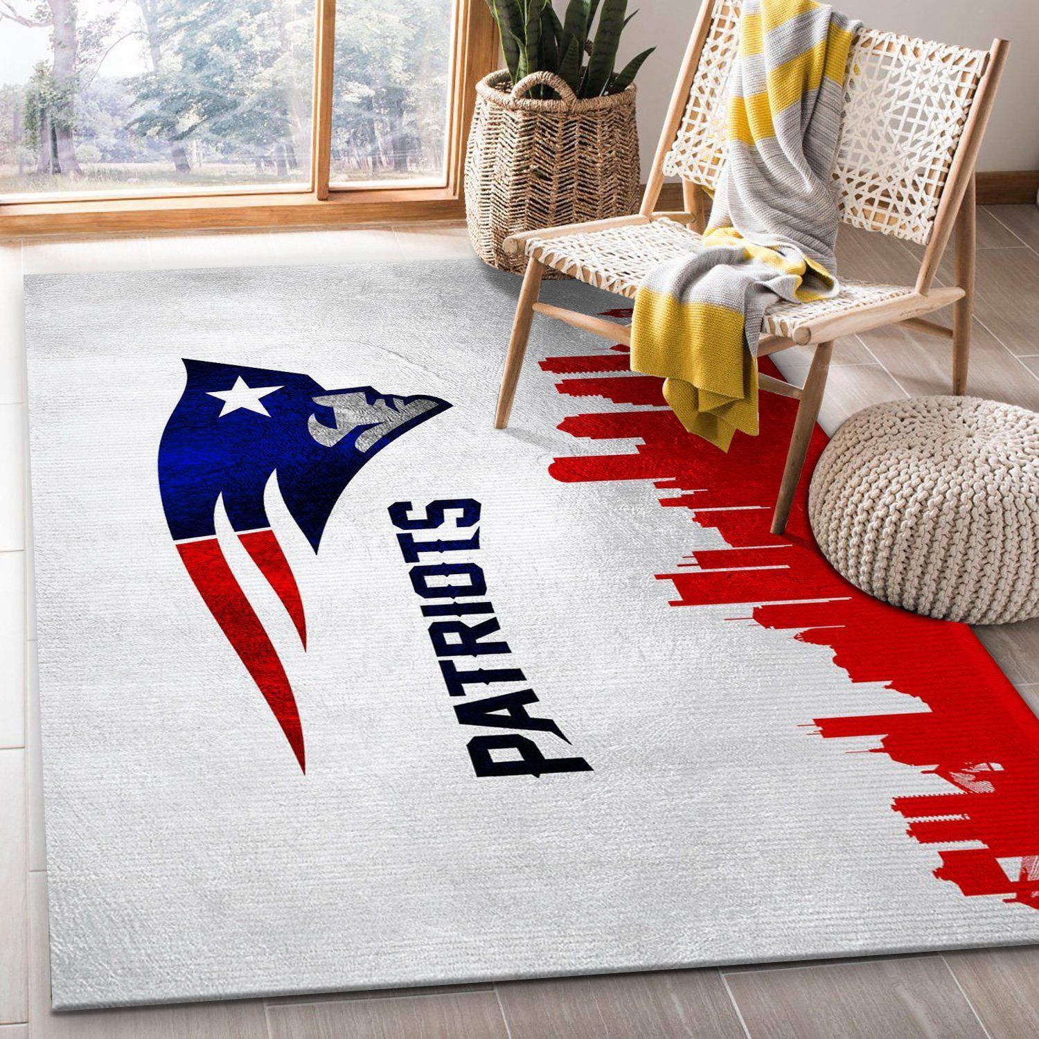 New England Patriots NFL Area Rug Carpet, Kitchen Rug, Christmas Gift US Decor - Indoor Outdoor Rugs