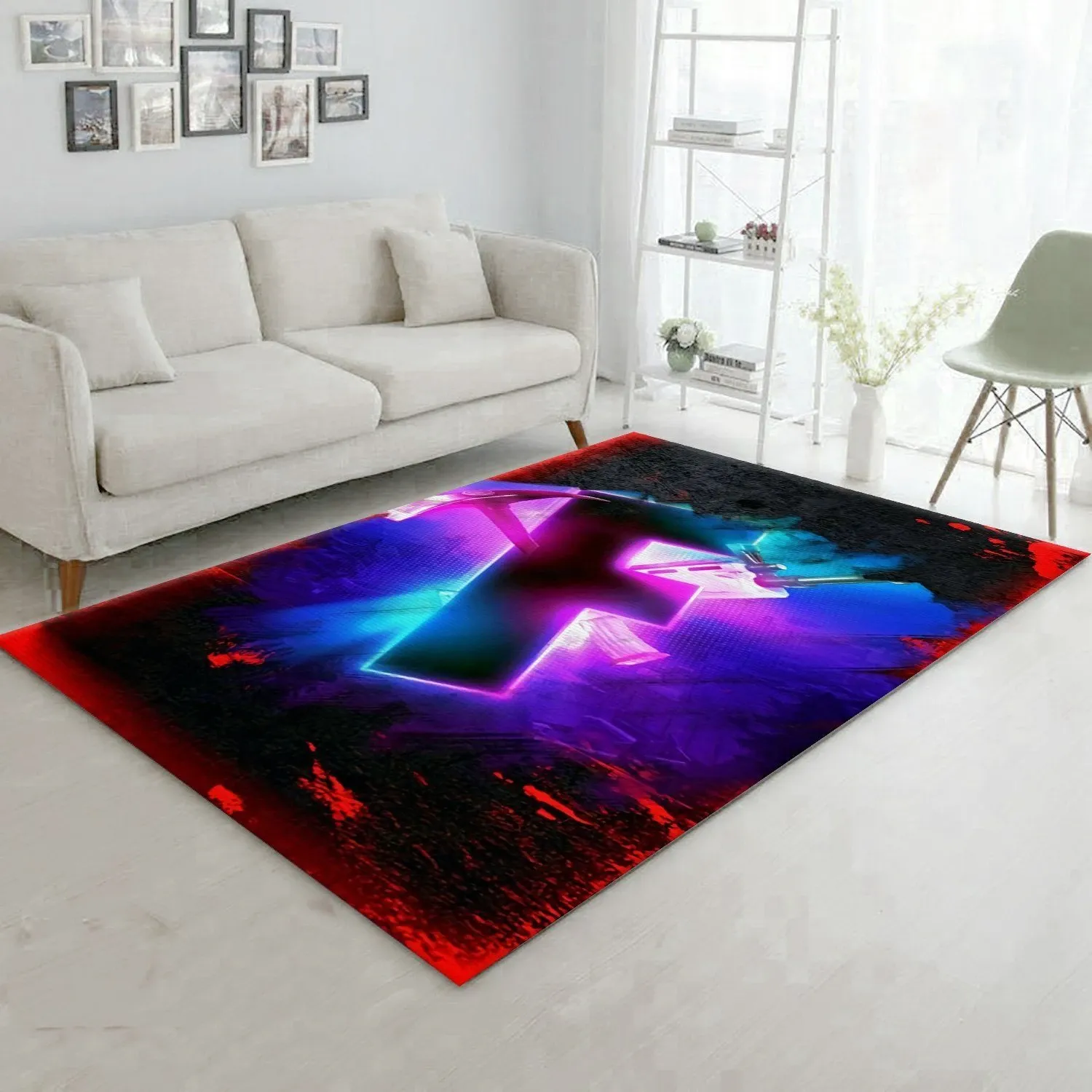 Fortnite Logo Gaming Area Rugs Living Room Carpet FN161238 Local Brands Floor Decor The US Decor - Indoor Outdoor Rugs