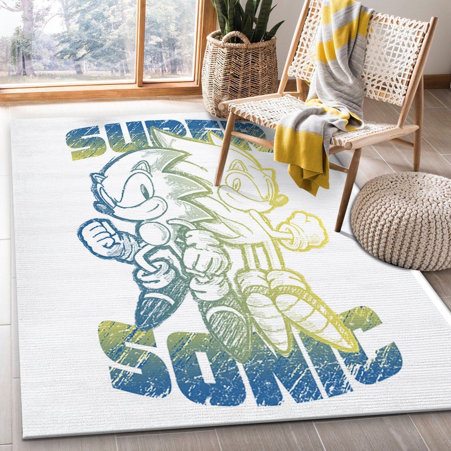 Super Sonic Area Rug For Christmas, Kitchen Rug, Family Gift US Decor - Indoor Outdoor Rugs