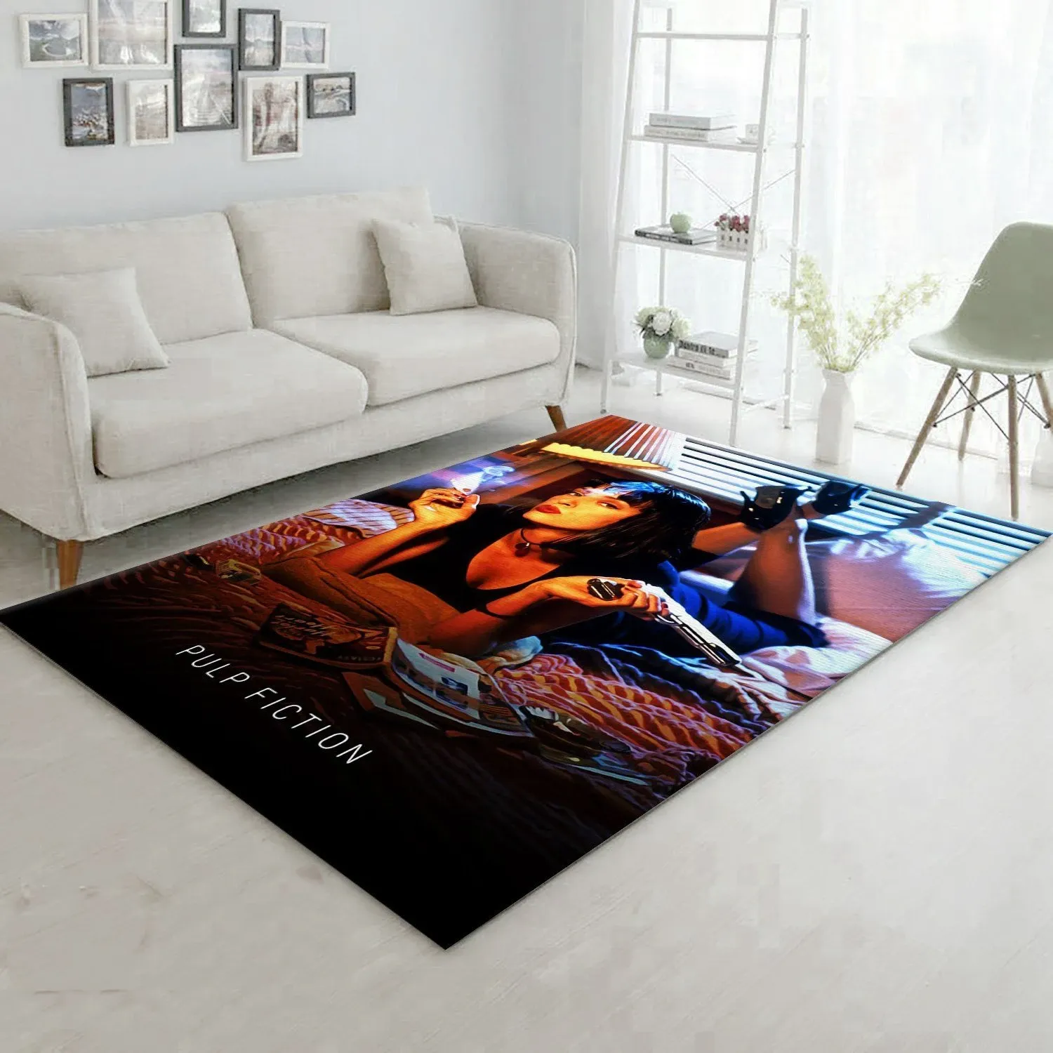 Pulp Fiction Rug Art Painting Movie Rugs Family Gift US Decor - Indoor Outdoor Rugs