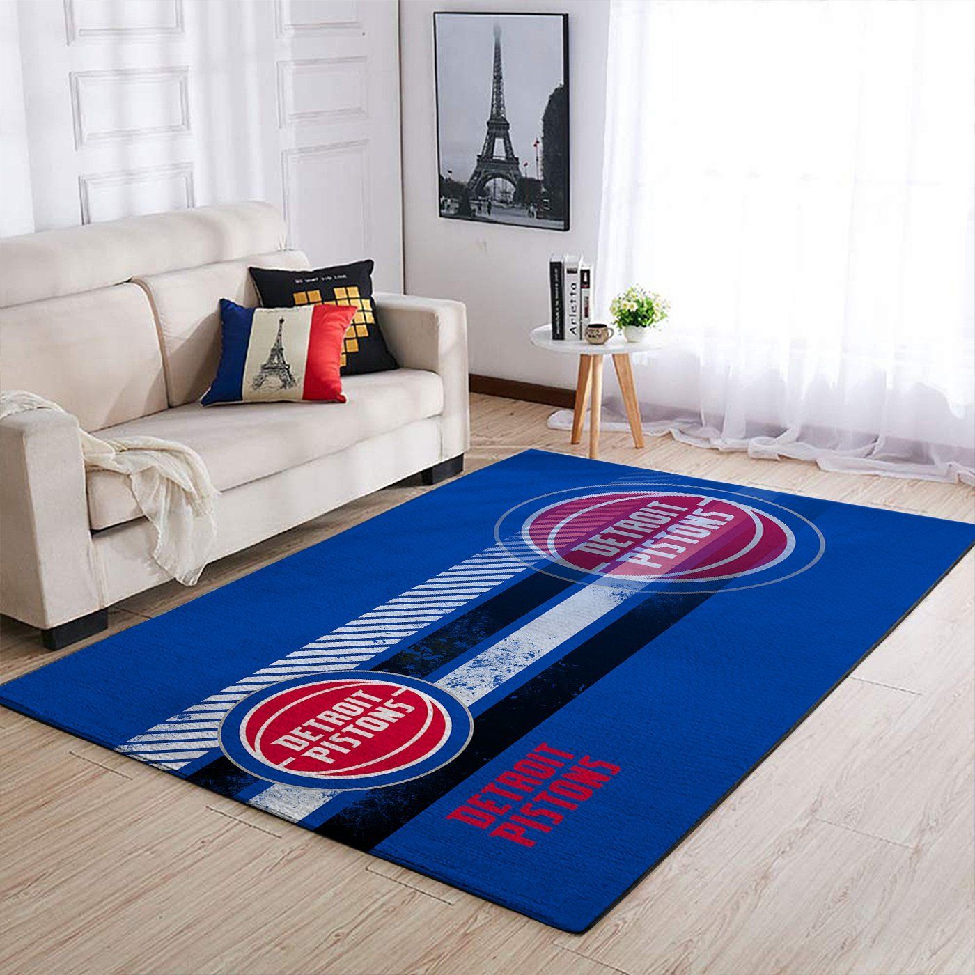 Detroit Pistons Nba Team Logo Nice Gift Home Decor Rectangle Area Rug - Indoor Outdoor Rugs