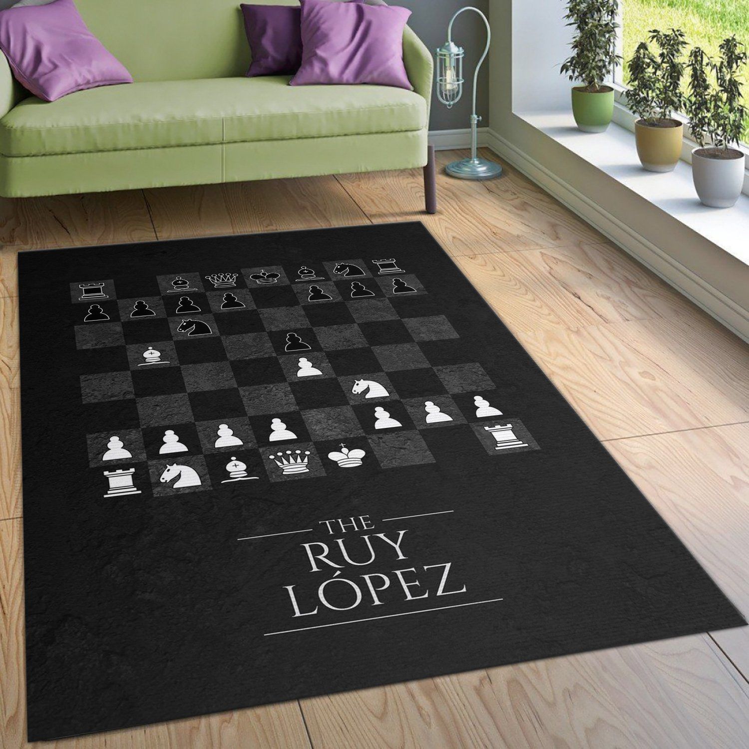 Ruy Lopez Chess Area Rug Living Room Rug Home US Decor - Indoor Outdoor Rugs