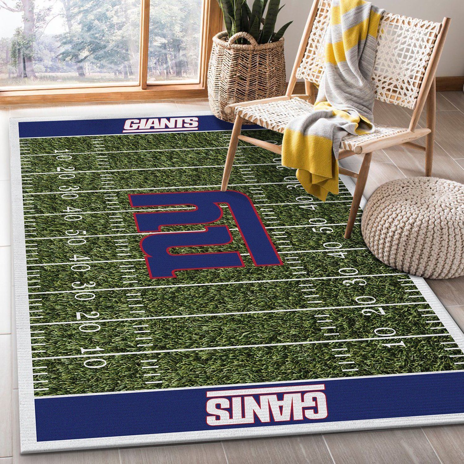 New York Giants rug Football rug Floor Decor The US Decor - Indoor Outdoor Rugs