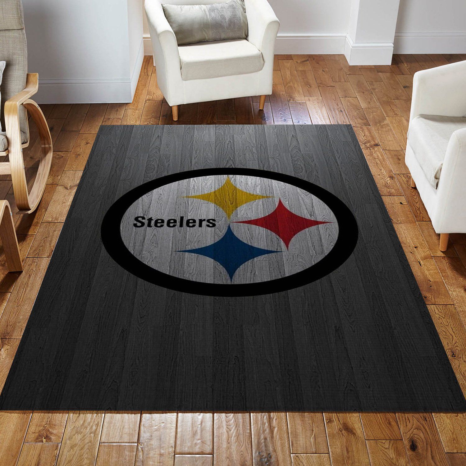 Pittsburgh Steelers 3 Nfl Area Rug Living Room Rug US Gift Decor - Indoor Outdoor Rugs