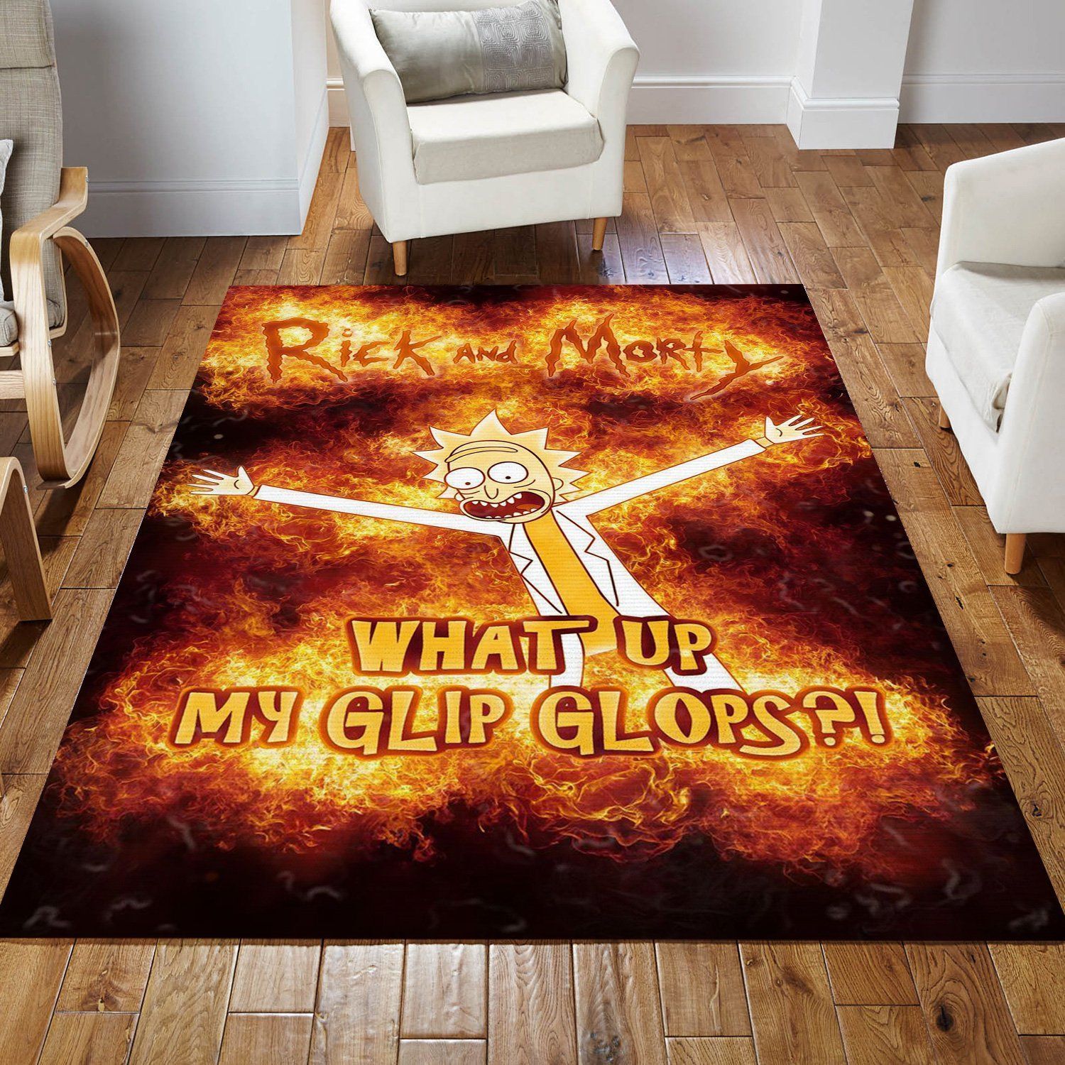 Rick And Morty Noel Gift Rug Bedroom Rug Home Decor Floor Decor - Indoor Outdoor Rugs