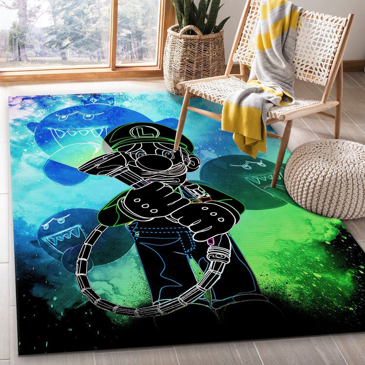 Soul Of The Ghost Hunter Anime Hero Area Rug, Gift for fans, Christmas Gift US Decor - Indoor Outdoor Rugs