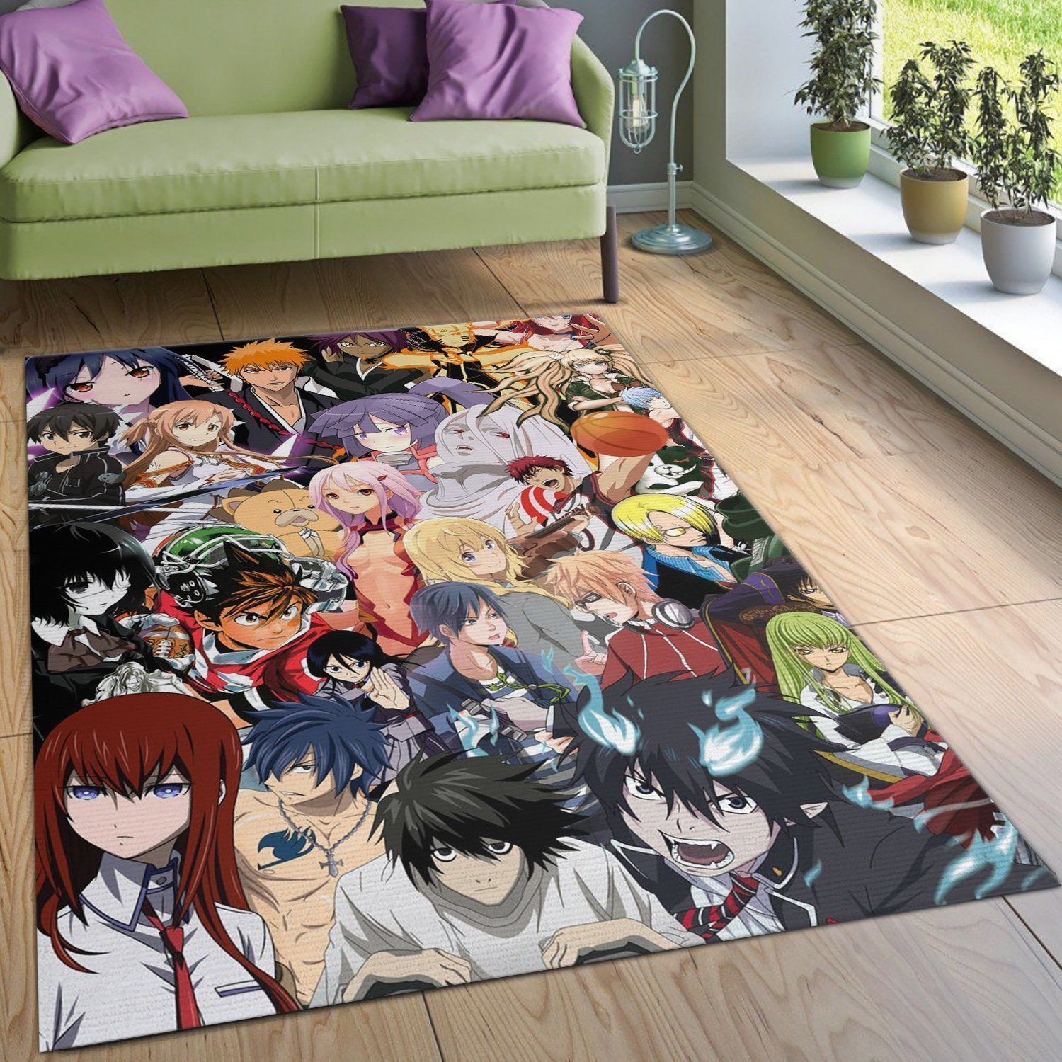 All Characters Anime Manga Crossover Area Rug For Gift Living Room Rug US Gift Decor - Indoor Outdoor Rugs