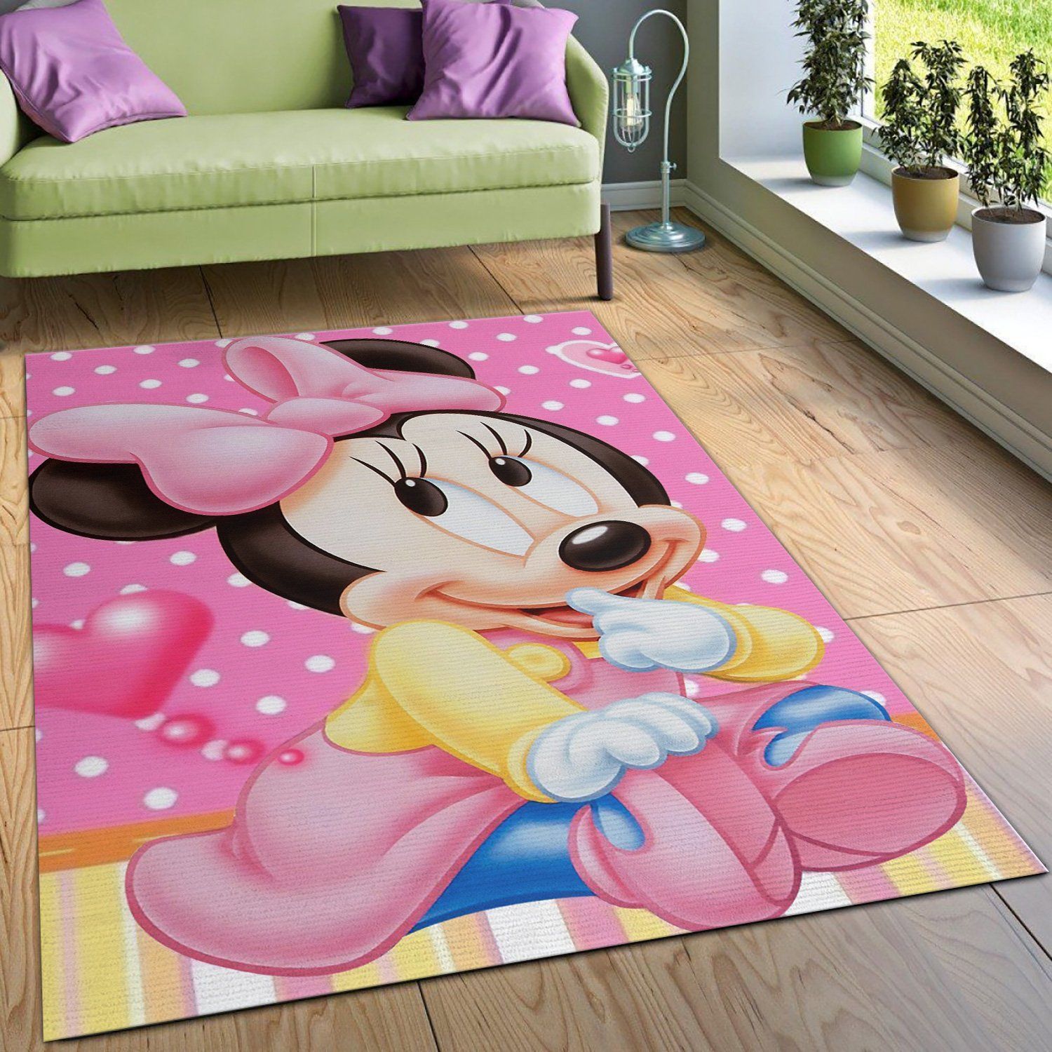 Minnie Mouse Disney Movies Area Rugs Living Room Carpet Floor Decor The US Decor - Indoor Outdoor Rugs