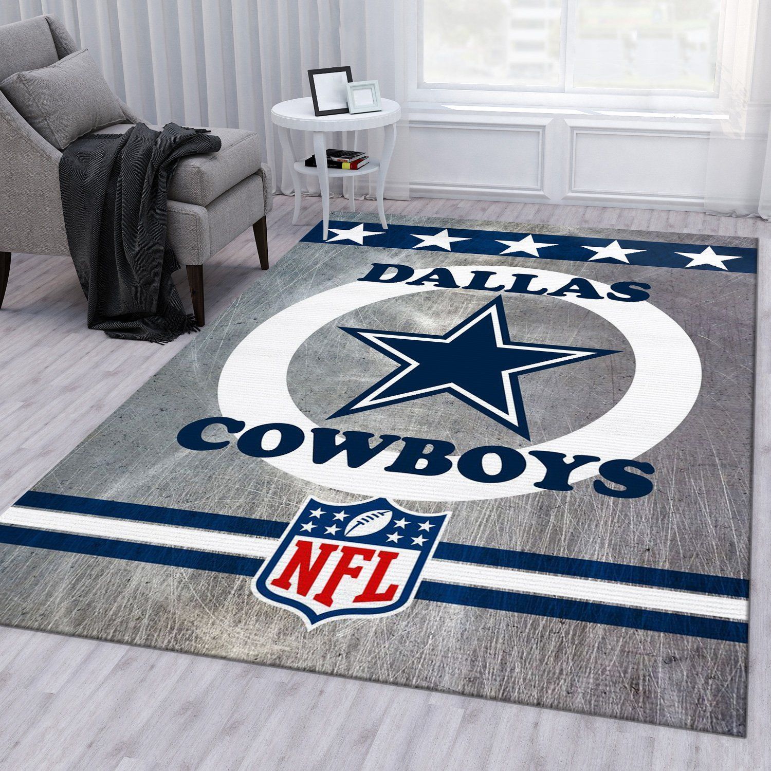 Dallas Cowboys Nfl Football Team Area Rug For Gift Living Room Rug Home Decor Floor Decor - Indoor Outdoor Rugs