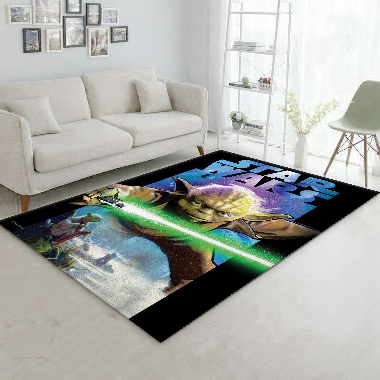 Master Yoda Rug, Dark Side vs Light Side, Family Gift US Decor - Indoor Outdoor Rugs