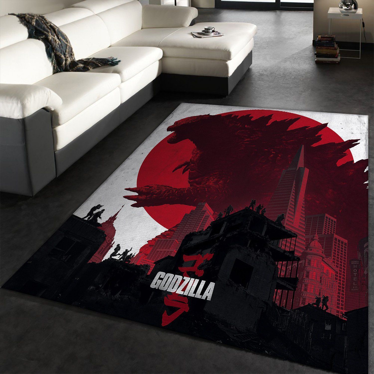 Godzilla Area Rug Christmas Gift Movie Carpet Floor Decor 05 The US Decor - Indoor Outdoor Rugs