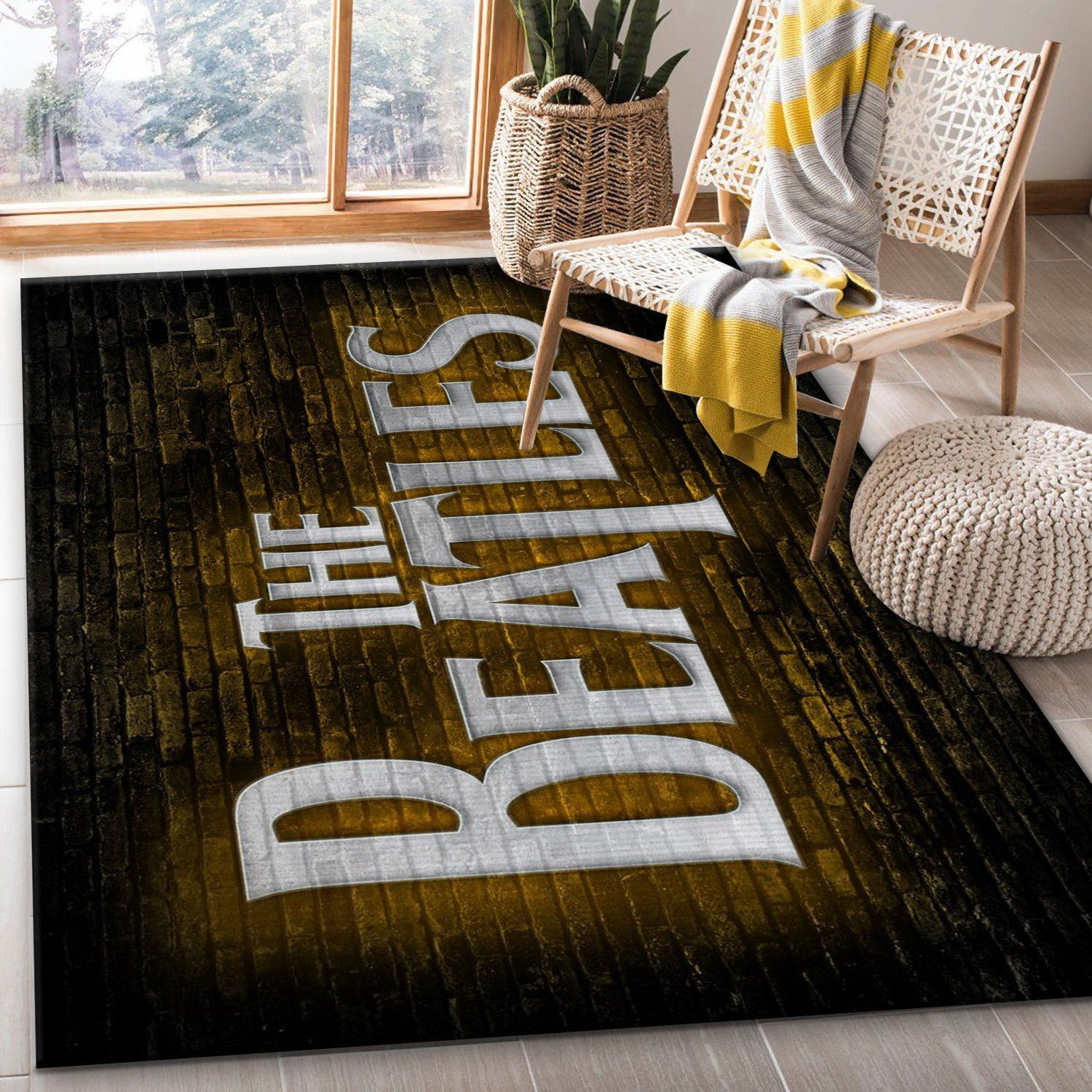 The Beatles Neon Rug Living Room Rug Home Decor Floor Decor - Indoor Outdoor Rugs