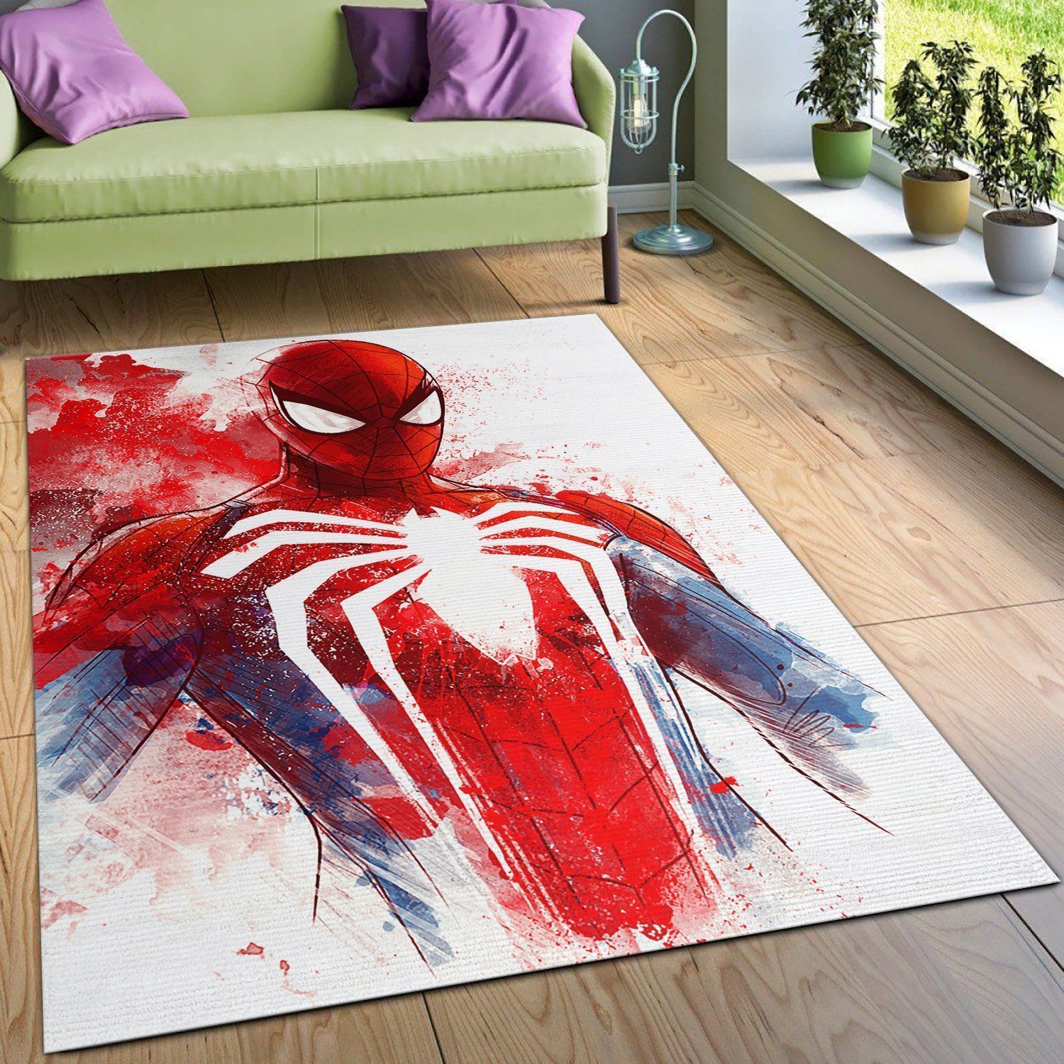 Spiderman Living Room Area Carpet Living Room Rugs FN301024 The US Decor - Indoor Outdoor Rugs