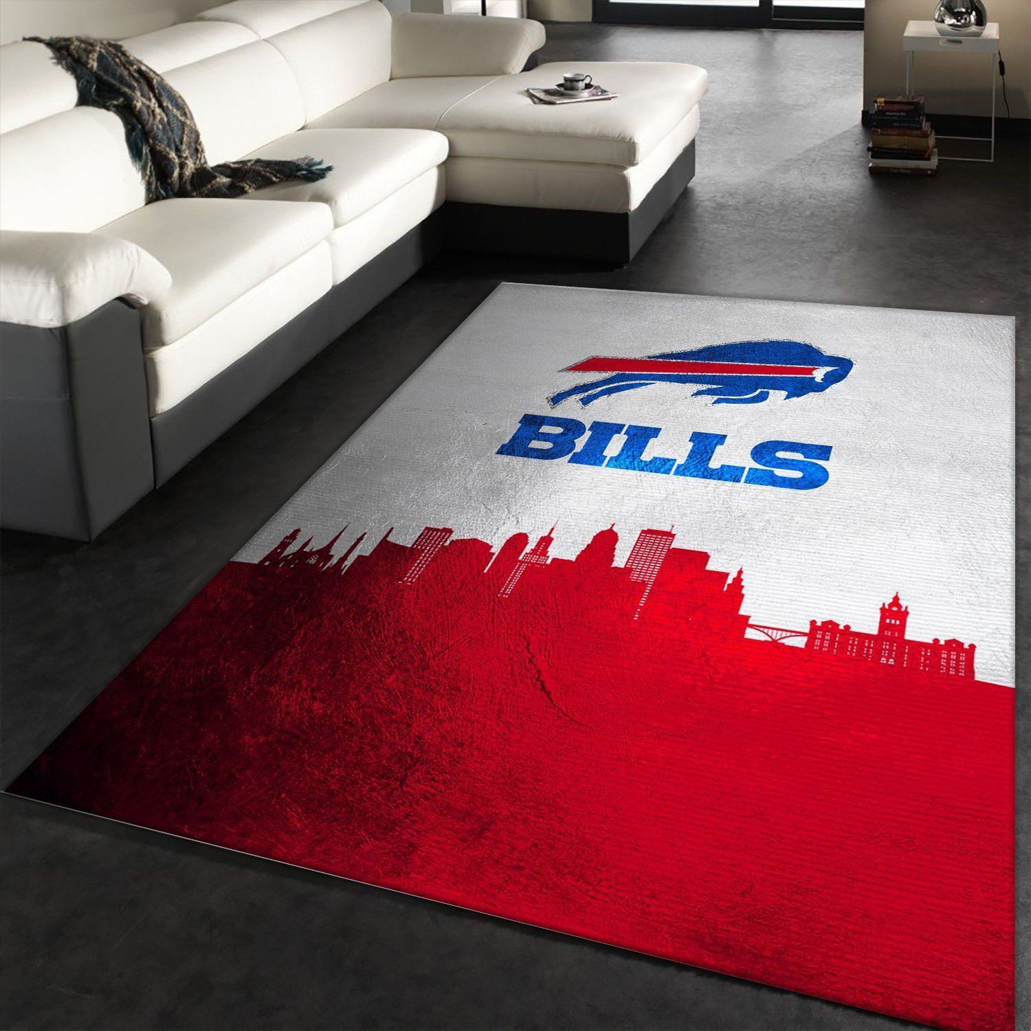 Buffalo Bills Skyline NFL Area Rug Carpet, Kitchen Rug, Home US Decor - Indoor Outdoor Rugs