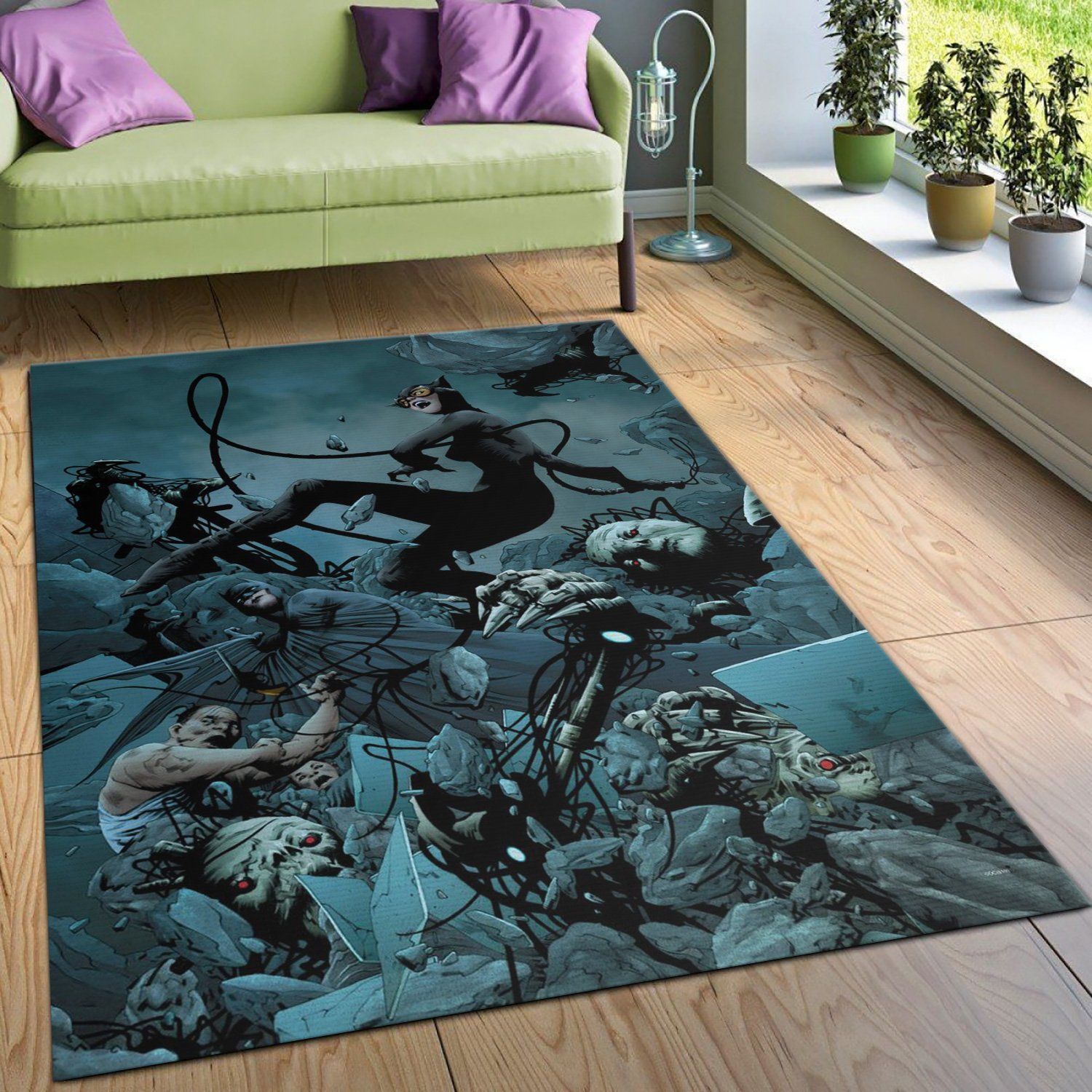 Catwoman By Jae Lee DC Comics Area Rug, Kitchen Rug, Home Decor Floor Decor - Indoor Outdoor Rugs