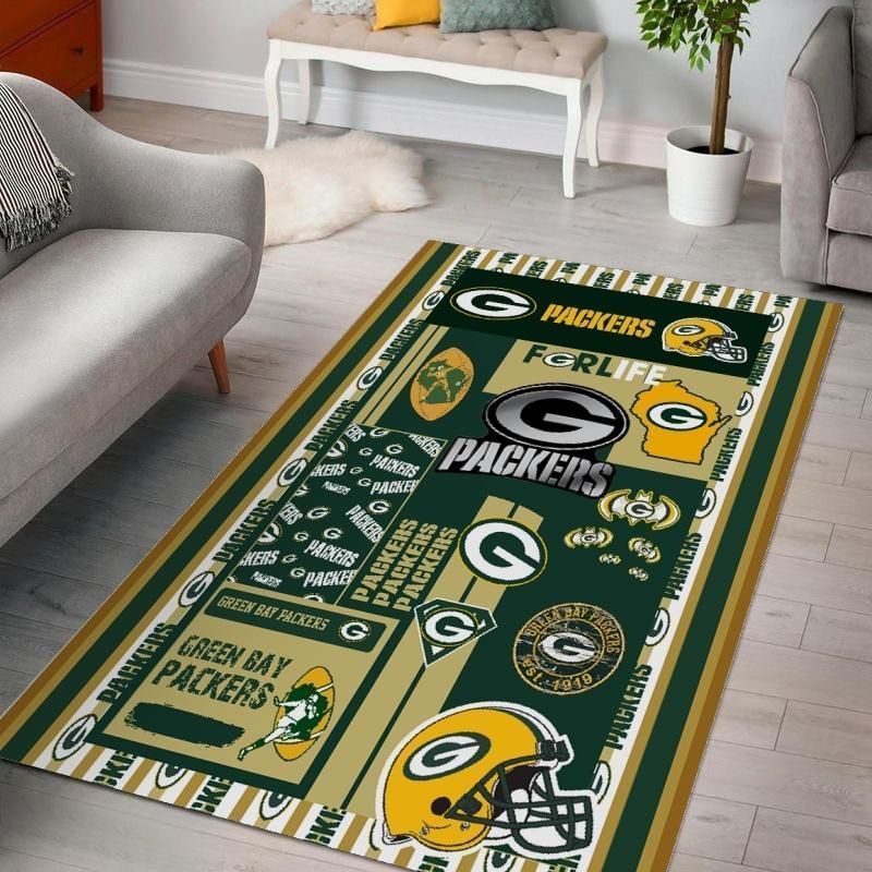 Green Bay Packers Ver 7 Area Rug For Christmas Living Room Rug US Gift Decor - Indoor Outdoor Rugs