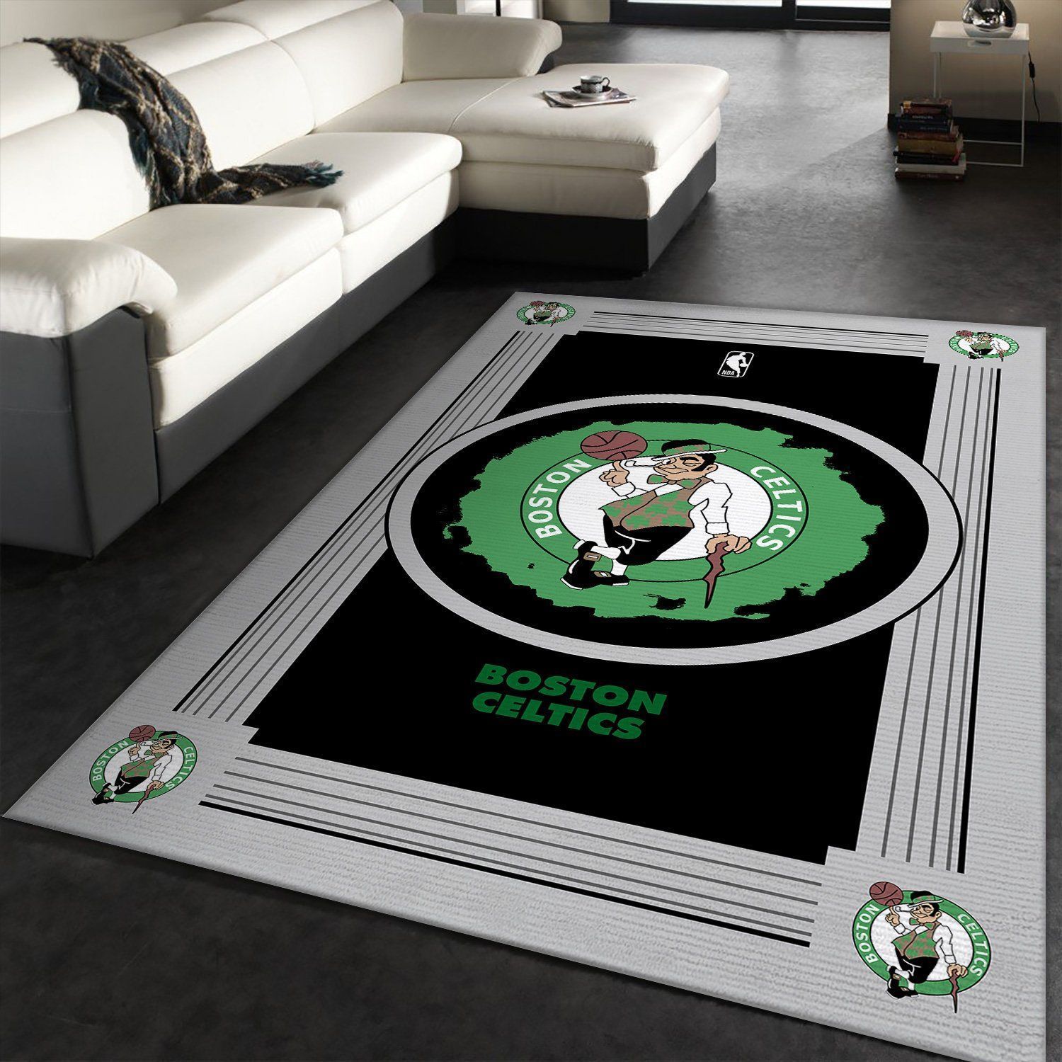 Boston Celtics NFL Logo Style Area Rugs Living Room Carpet Floor Decor The US Decor - Indoor Outdoor Rugs