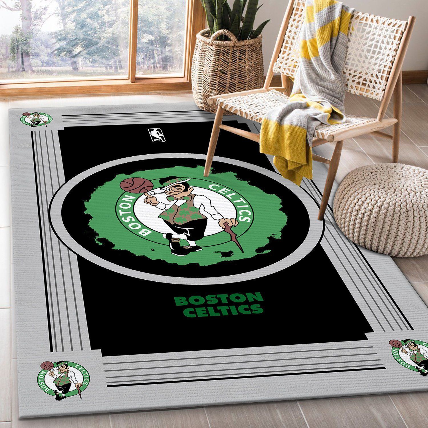 Boston Celtics NFL Logo Style Area Rugs Living Room Carpet Floor Decor The US Decor - Indoor Outdoor Rugs