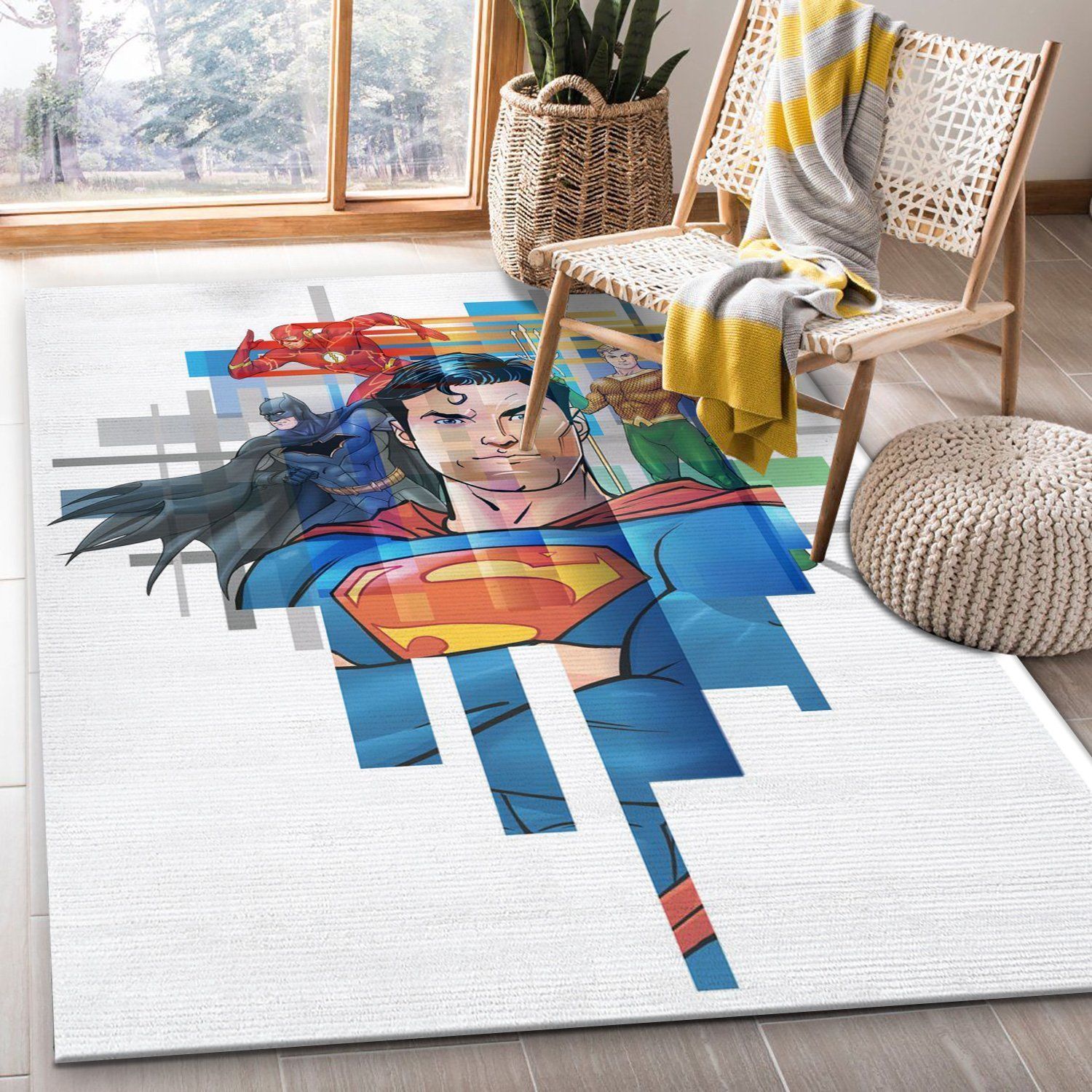 Superhero Meetup Movie Area Rug, Kitchen Rug, Home US Decor - Indoor Outdoor Rugs