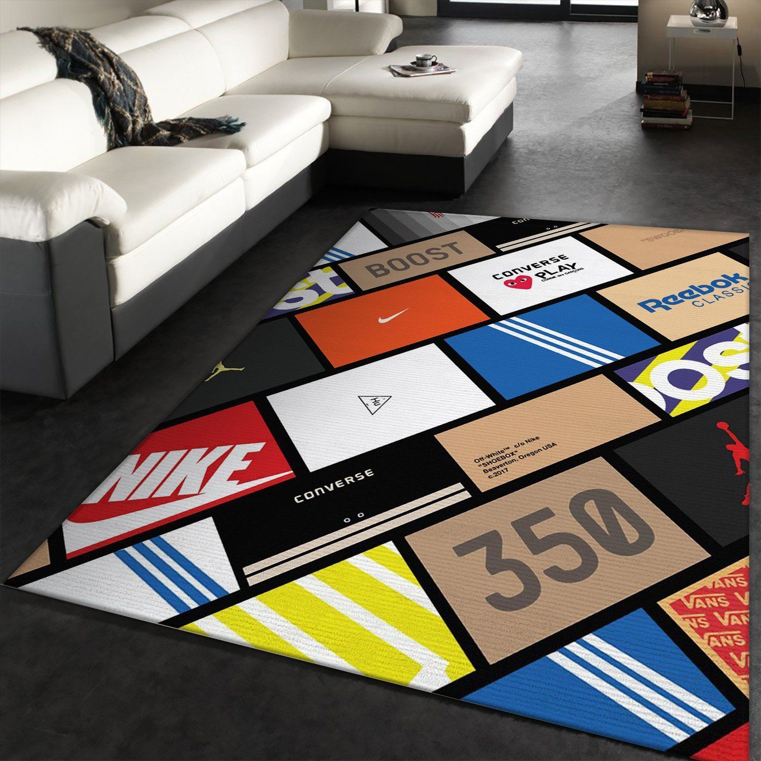 Sneaker Boxes Rectangle Rug Living Room Rug Christmas Gift US Decor - Indoor Outdoor Rugs