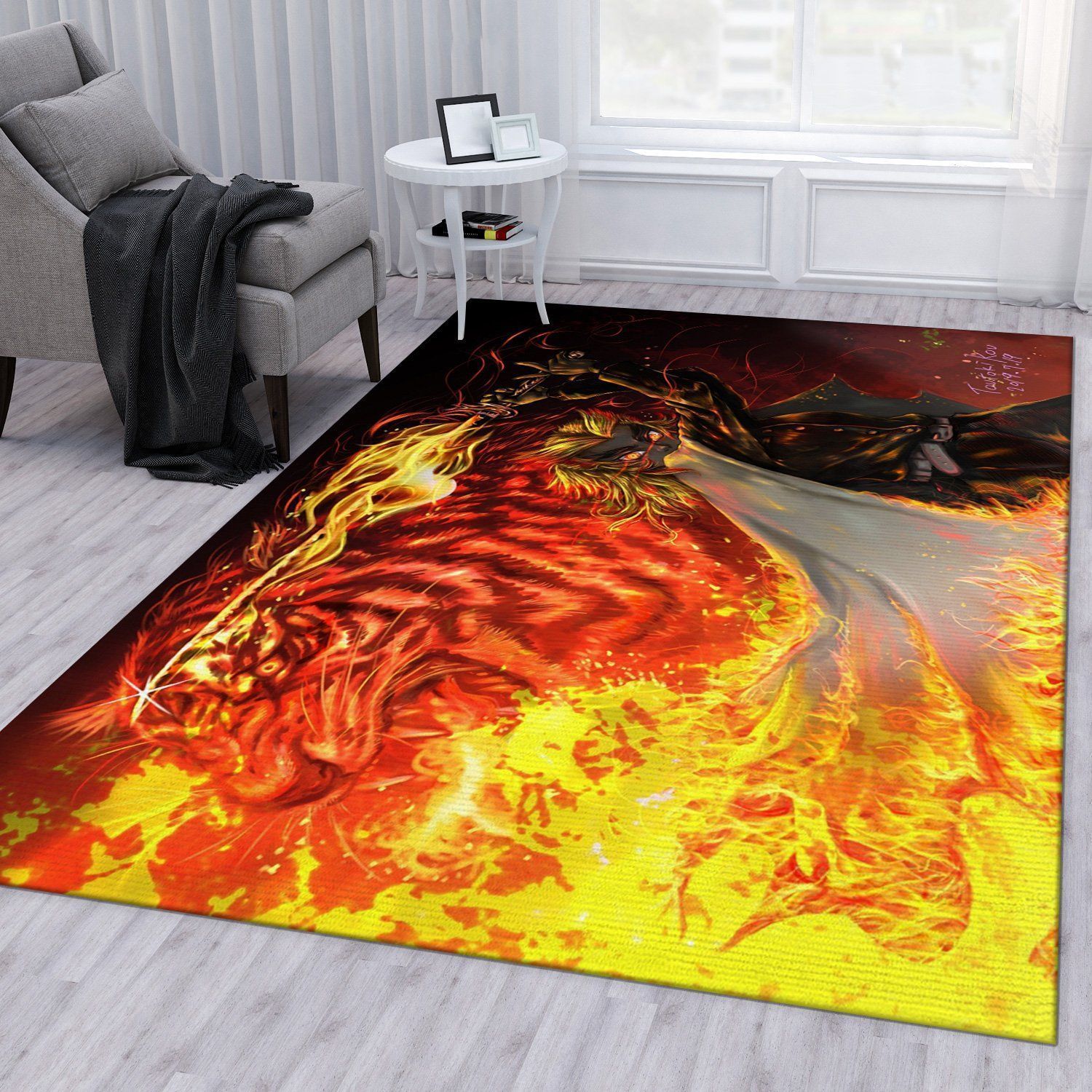 Demon Slayder Anime V8 Rug Bedroom Rug Christmas Gift US Decor - Indoor Outdoor Rugs