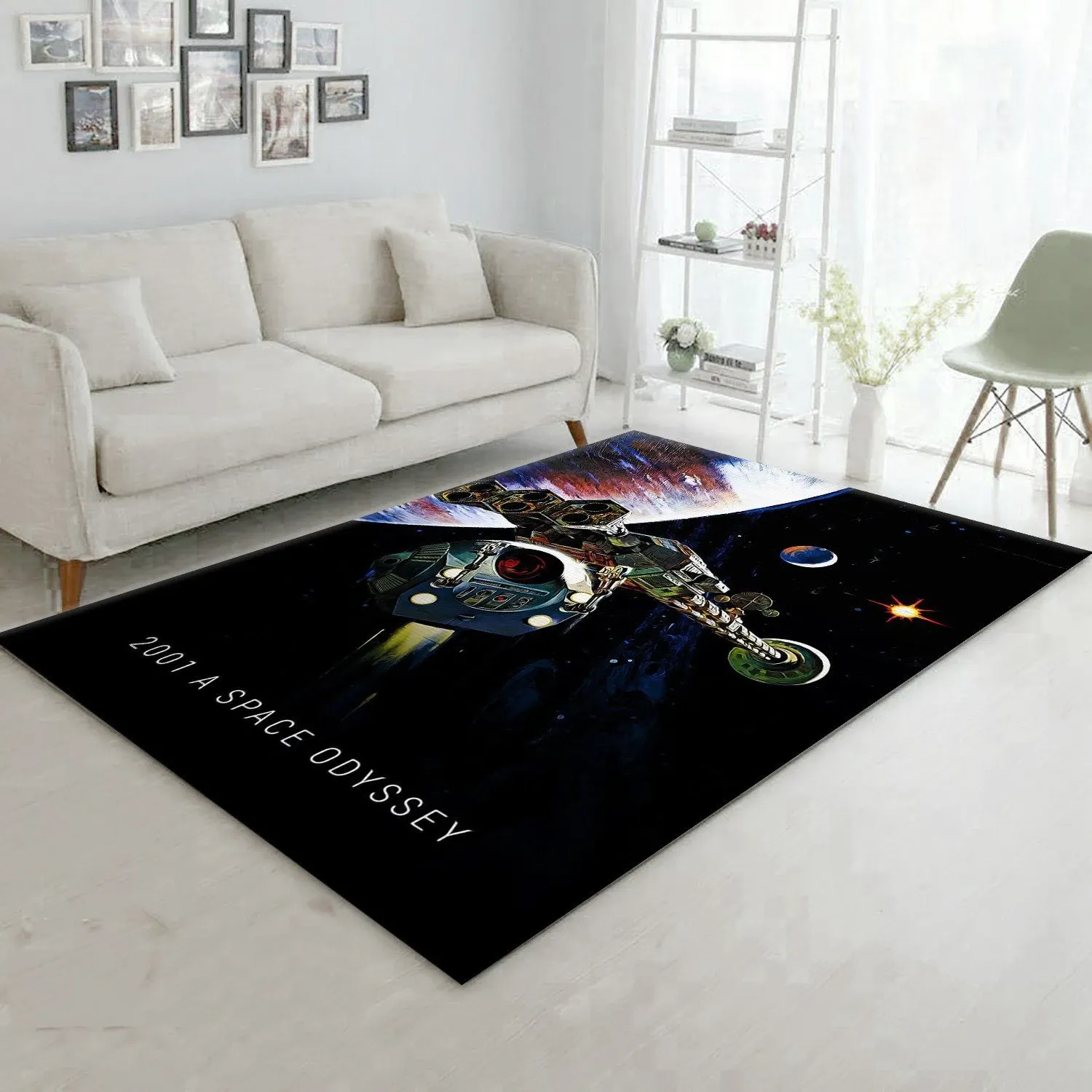 2001 A Space Odyssey Area Rug Art Painting Movie Rugs Family Gift US Decor - Indoor Outdoor Rugs